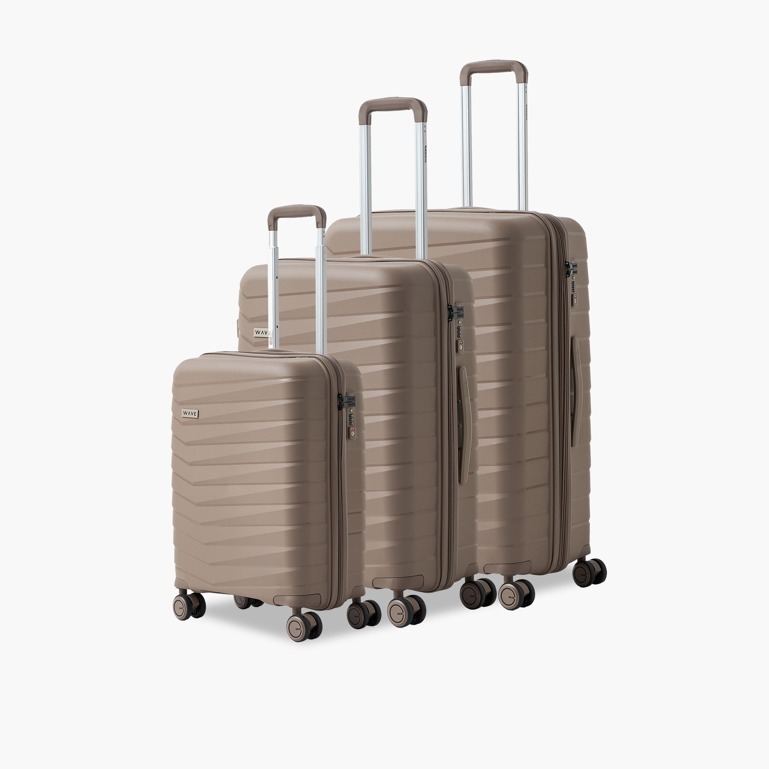 شنطة ترولي صلبة بارزة الملمس بمقبض قابل للسحب من ويف - طقم من 3-travel-luggagesandbags-luggage-image-1