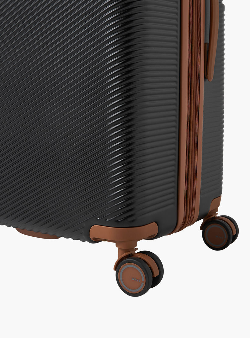 WAVE 3-Piece Textured Hardcase Luggage Trolley with Retractable Handle Set-travel-luggagesandbags-luggage-image-11