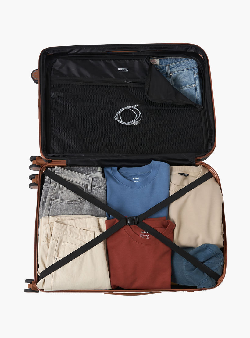 WAVE 3-Piece Textured Hardcase Luggage Trolley with Retractable Handle Set-travel-luggagesandbags-luggage-image-12