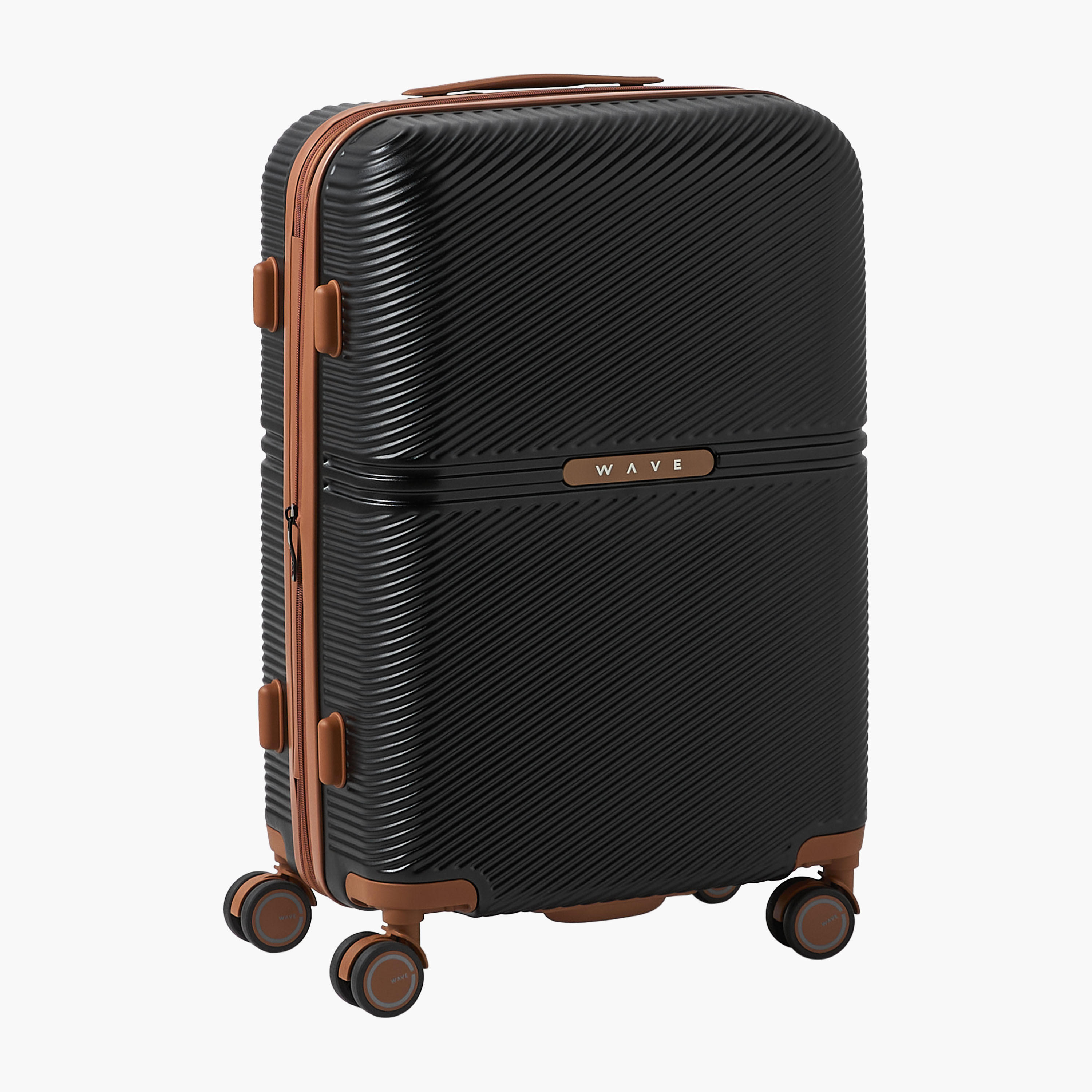 WAVE 3-Piece Textured Hardcase Luggage Trolley with Retractable Handle Set-travel-luggagesandbags-luggage-image-15