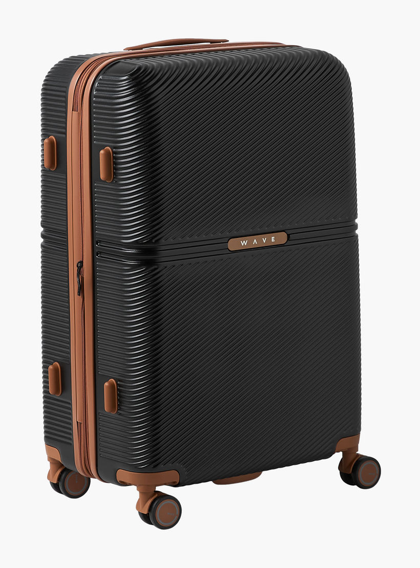 WAVE 3-Piece Textured Hardcase Luggage Trolley with Retractable Handle Set-travel-luggagesandbags-luggage-image-16