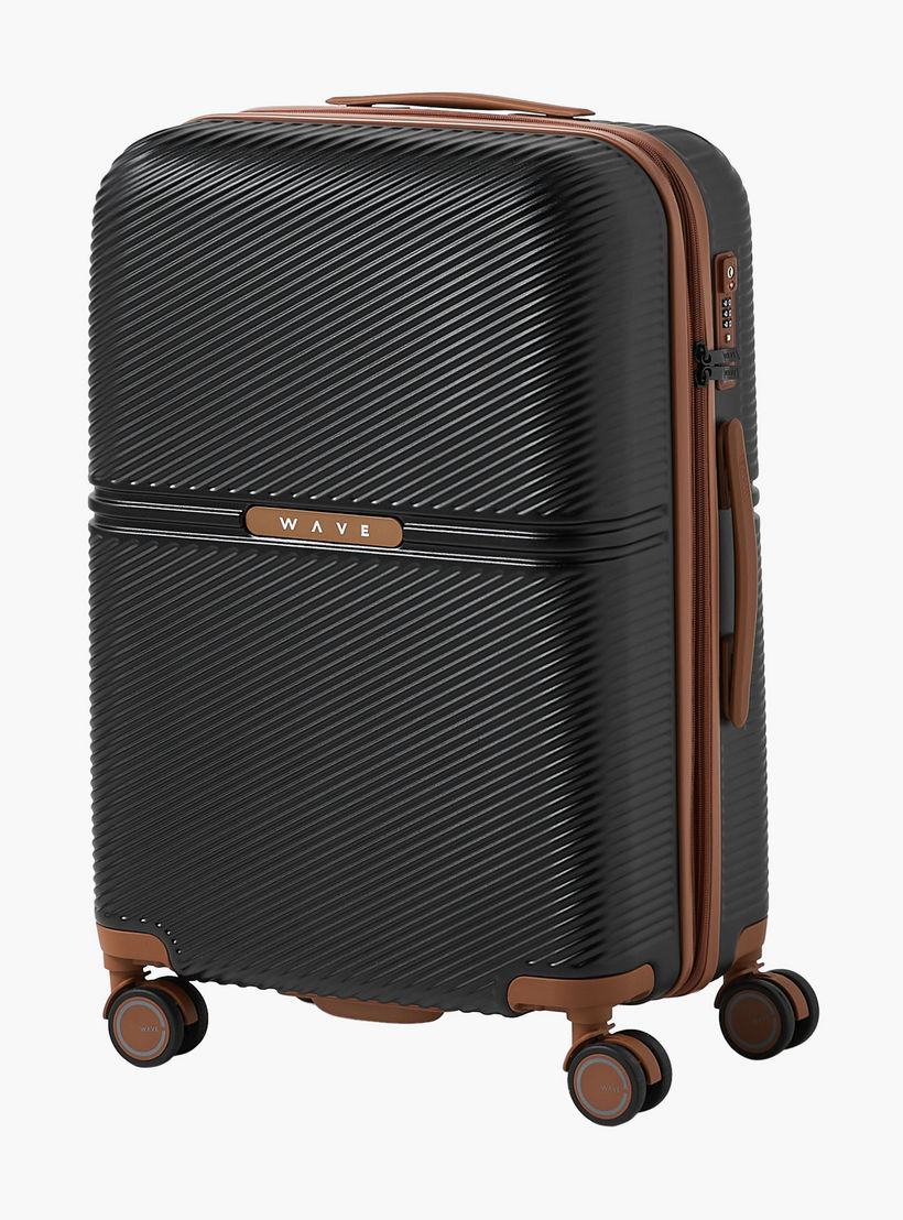 WAVE 3-Piece Textured Hardcase Luggage Trolley with Retractable Handle Set-travel-luggagesandbags-luggage-image-17