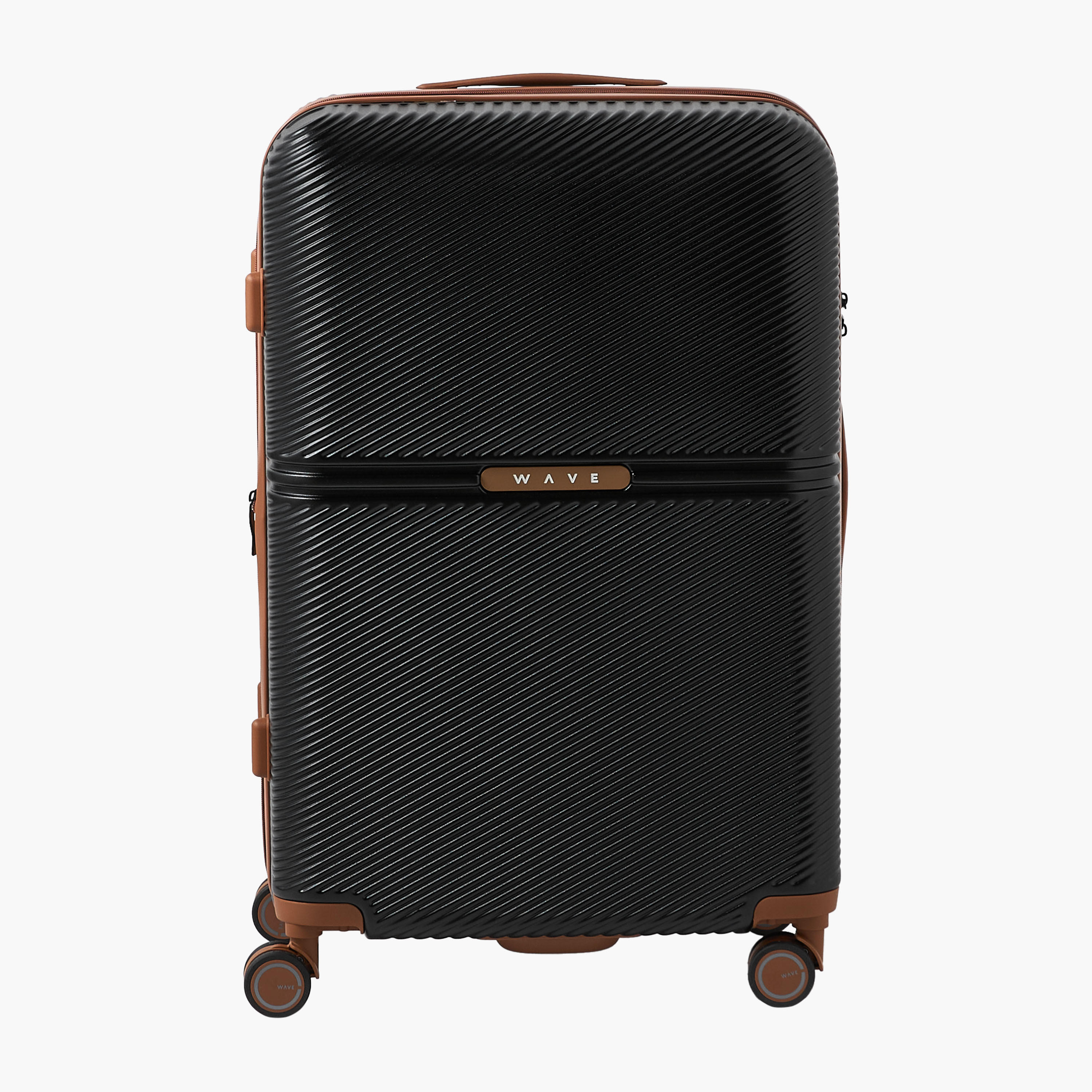 WAVE 3-Piece Textured Hardcase Luggage Trolley with Retractable Handle Set-travel-luggagesandbags-luggage-image-18