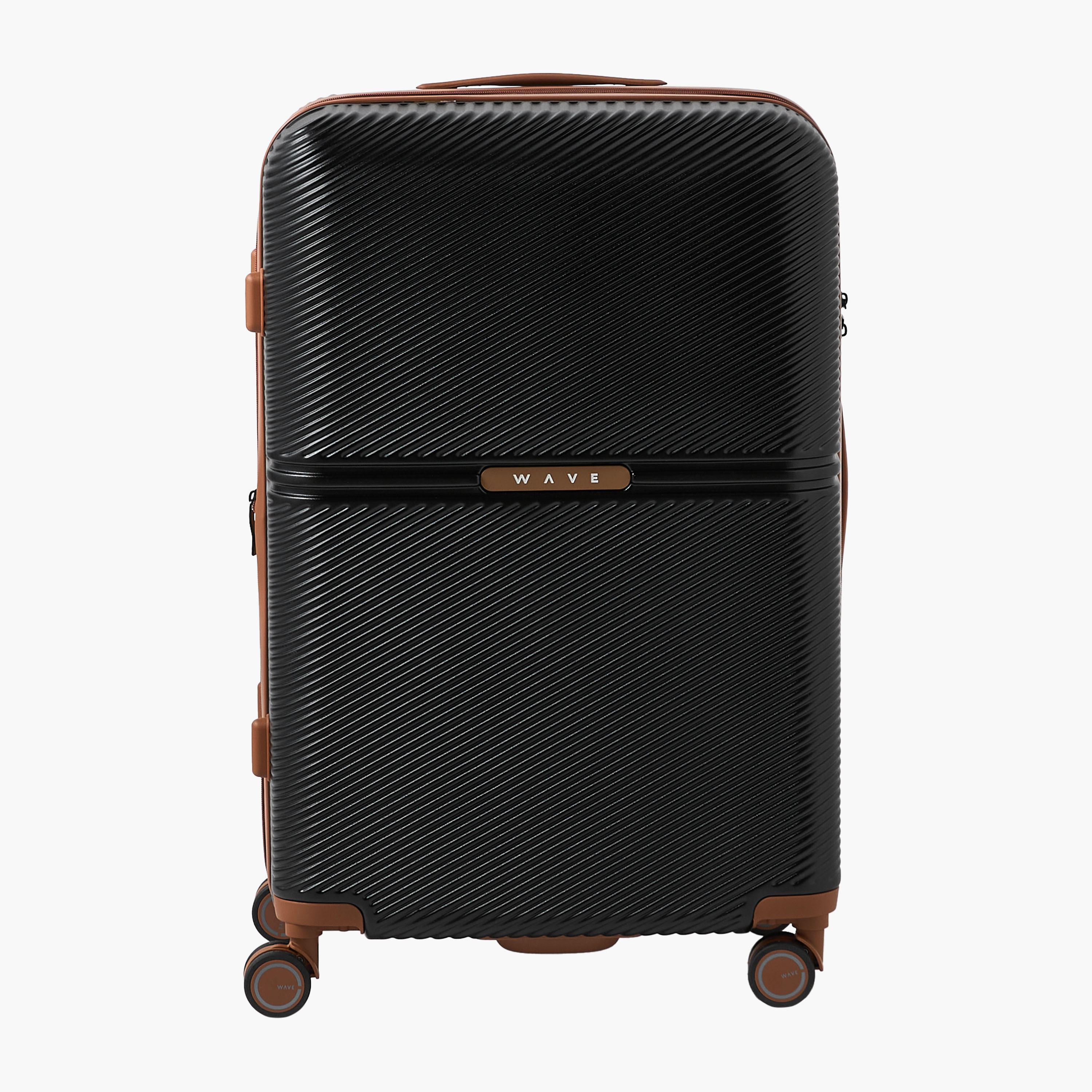 WAVE 3-Piece Textured Hardcase Luggage Trolley with Retractable Handle Set-travel-luggagesandbags-luggage-image-19