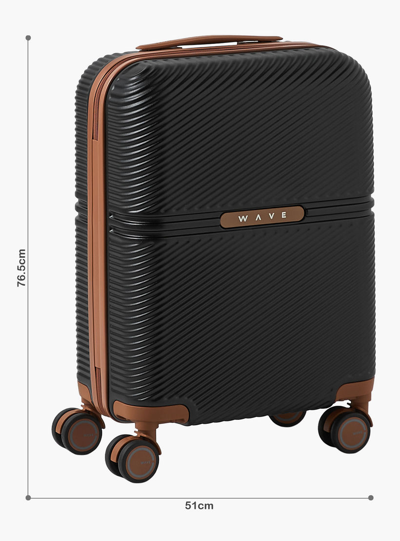 WAVE 3-Piece Textured Hardcase Luggage Trolley with Retractable Handle Set-travel-luggagesandbags-luggage-image-2