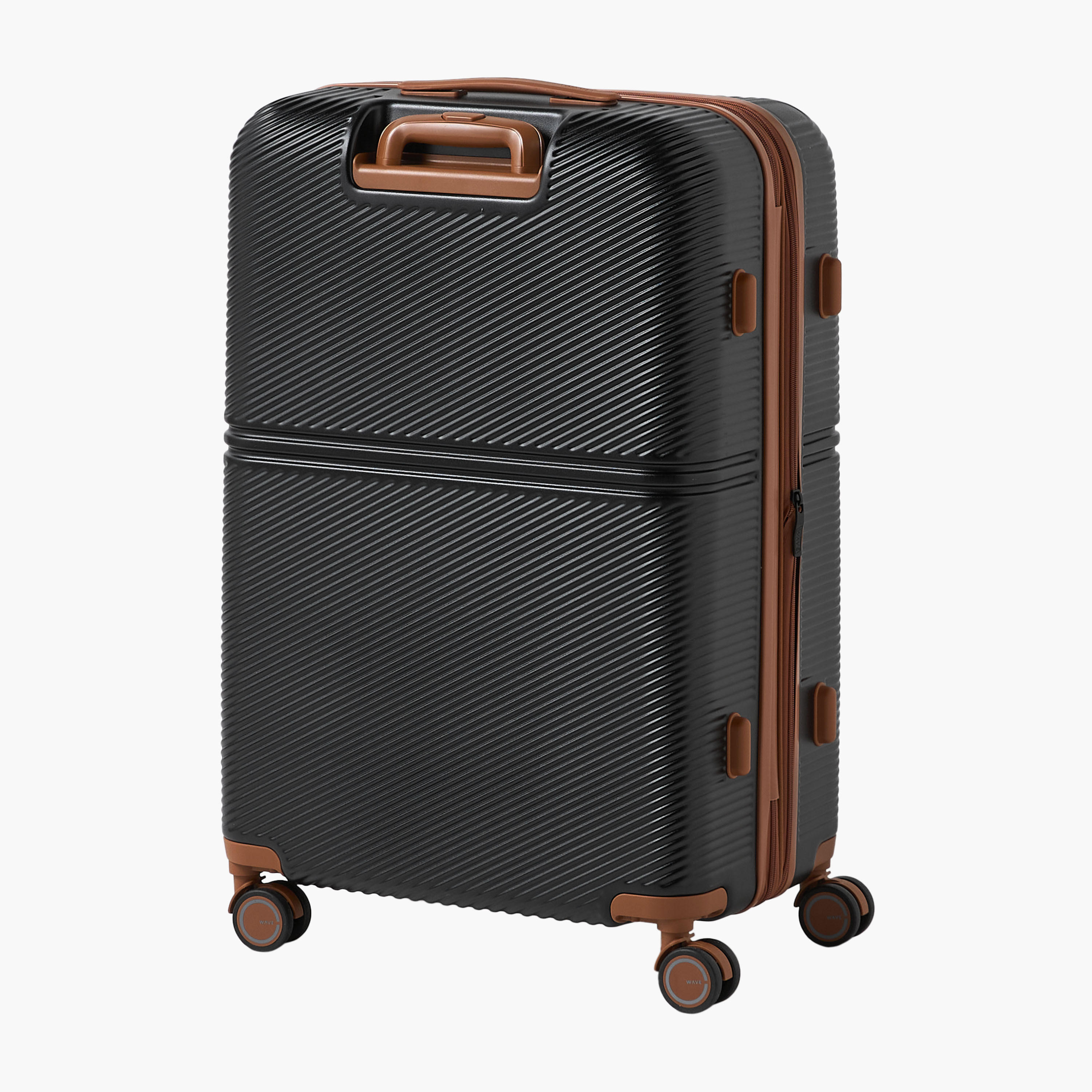 WAVE 3-Piece Textured Hardcase Luggage Trolley with Retractable Handle Set-travel-luggagesandbags-luggage-image-20