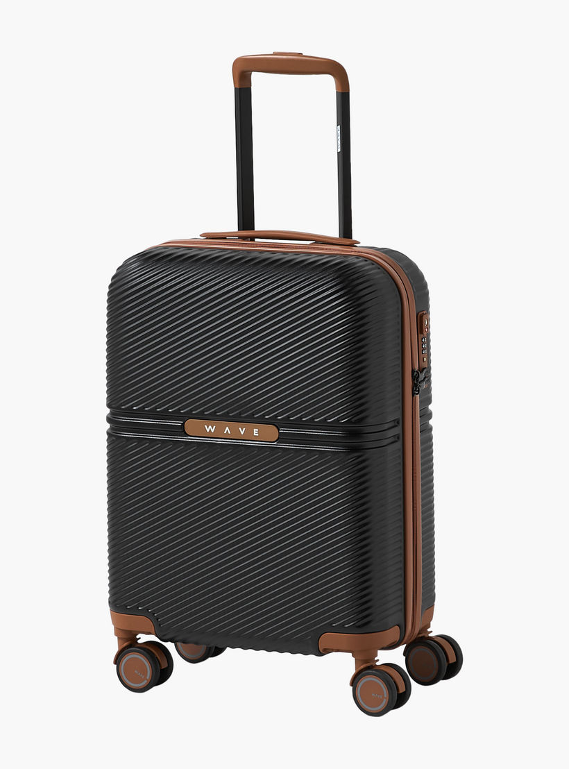 WAVE 3-Piece Textured Hardcase Luggage Trolley with Retractable Handle Set-travel-luggagesandbags-luggage-image-3