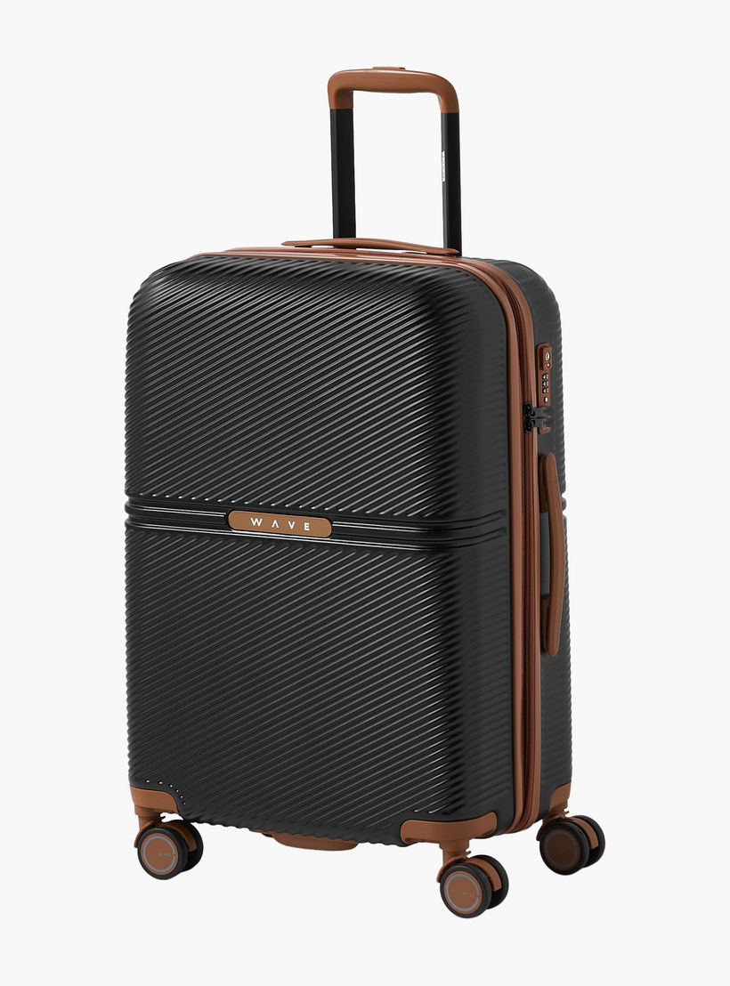 WAVE 3-Piece Textured Hardcase Luggage Trolley with Retractable Handle Set-travel-luggagesandbags-luggage-image-5