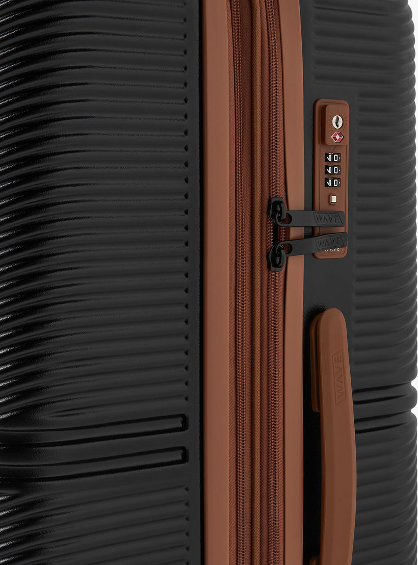 WAVE 3-Piece Textured Hardcase Luggage Trolley with Retractable Handle Set-travel-luggagesandbags-luggage-image-6