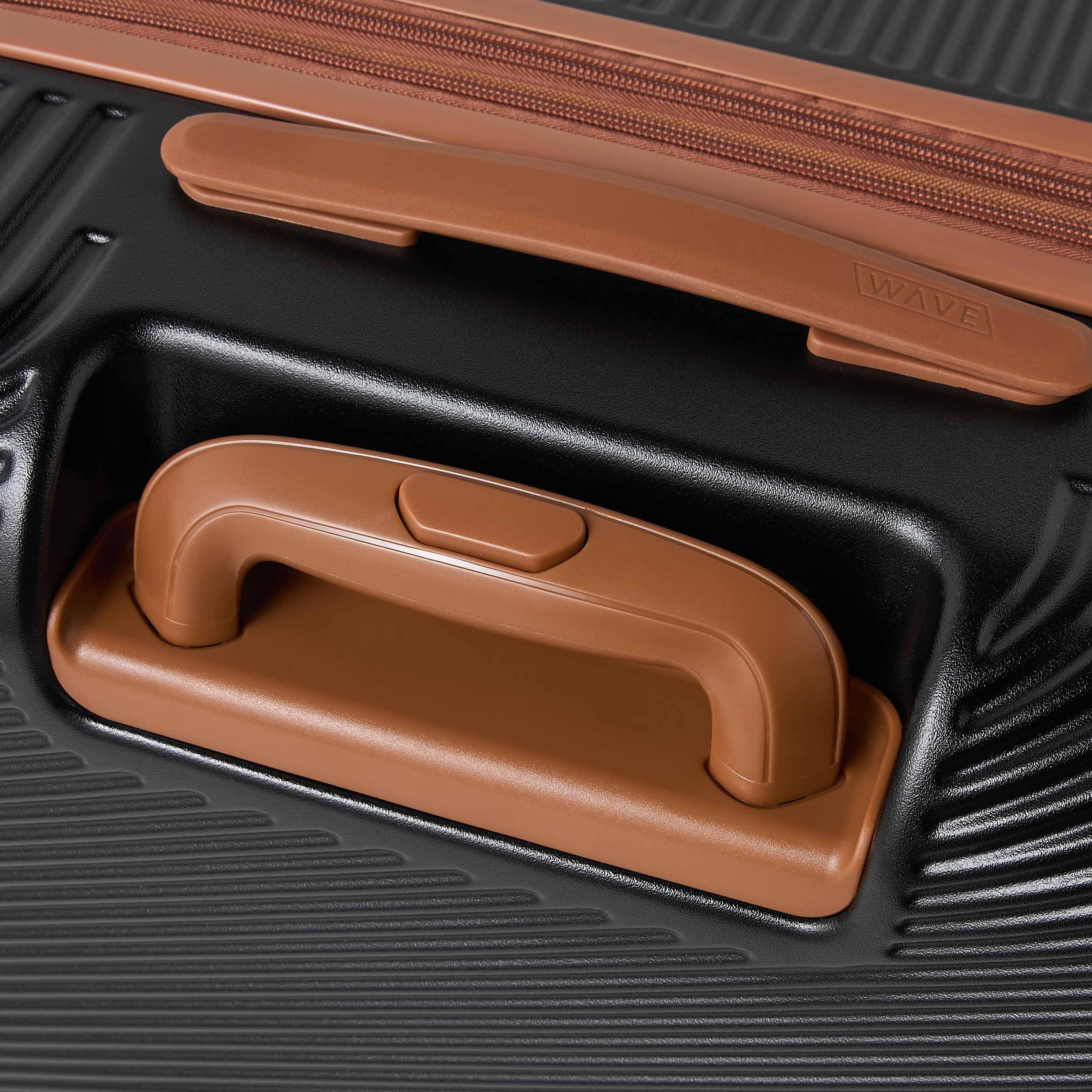 WAVE 3-Piece Textured Hardcase Luggage Trolley with Retractable Handle Set-travel-luggagesandbags-luggage-image-8