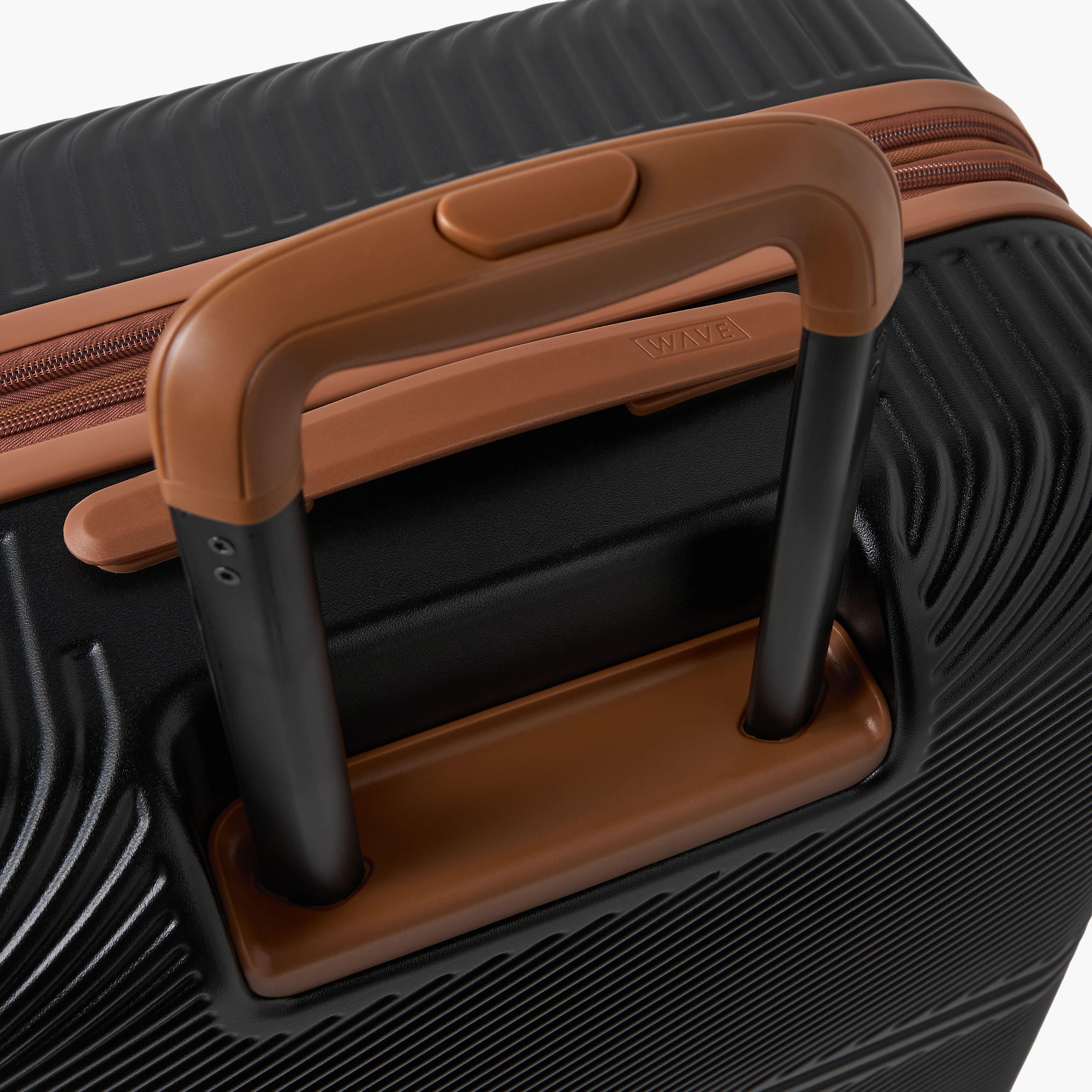 WAVE 3-Piece Textured Hardcase Luggage Trolley with Retractable Handle Set-travel-luggagesandbags-luggage-image-9