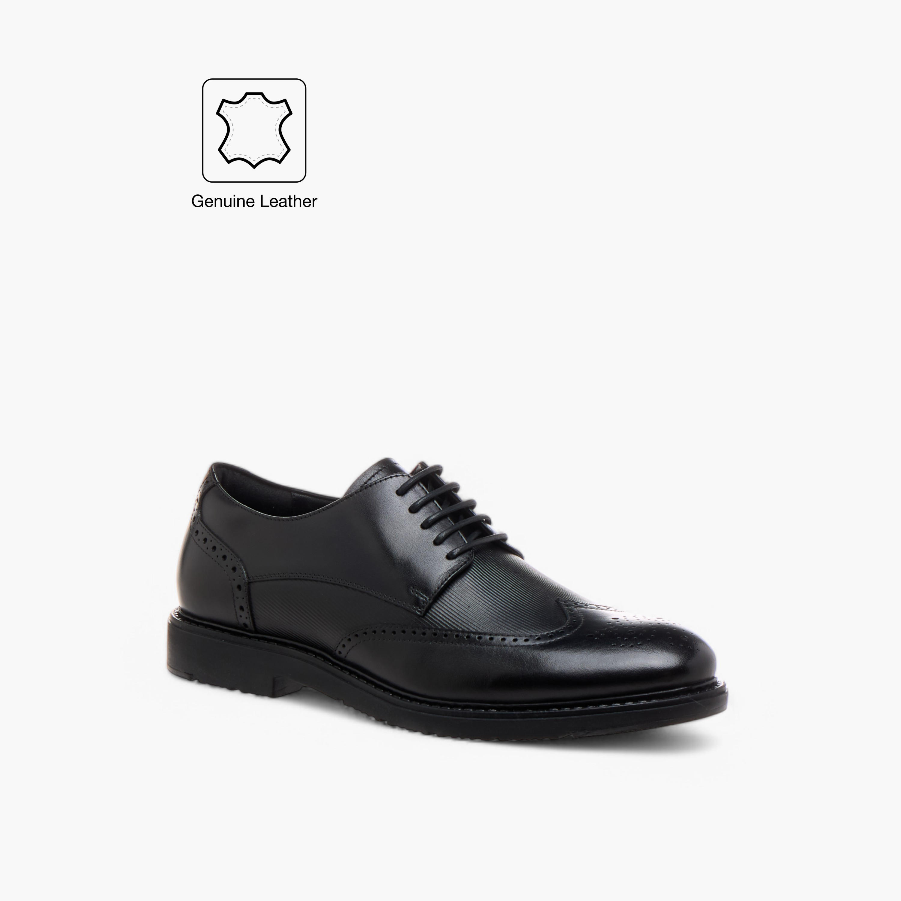 حذاء ديربي جلد بارز الملمس برباط للرجال من دوتشيني-men-shoes-formalshoes-image-3