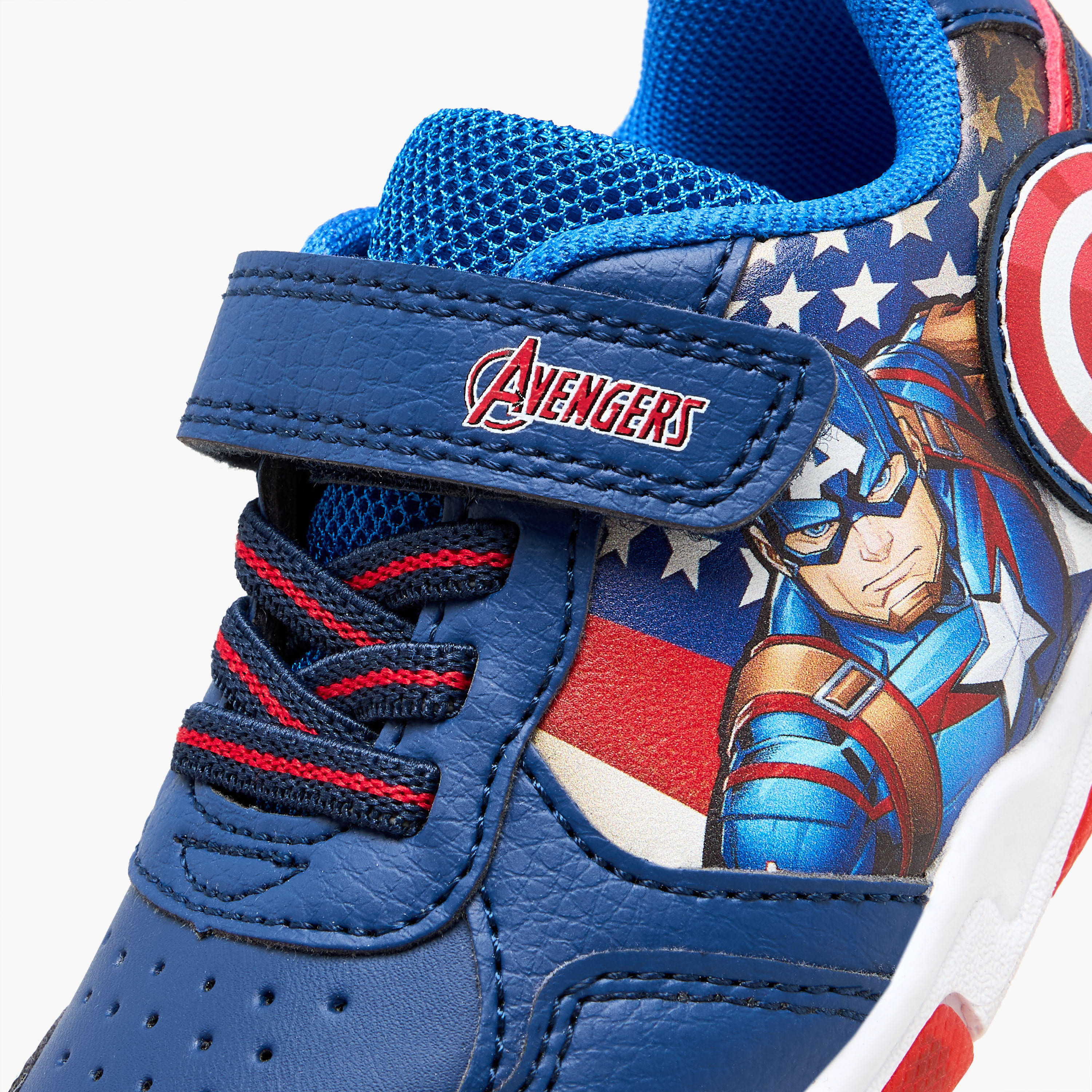 Marvel Boys Avengers Print Hook & Loop Light-Up Sneakers-boys-shoes-sneakers-image-4