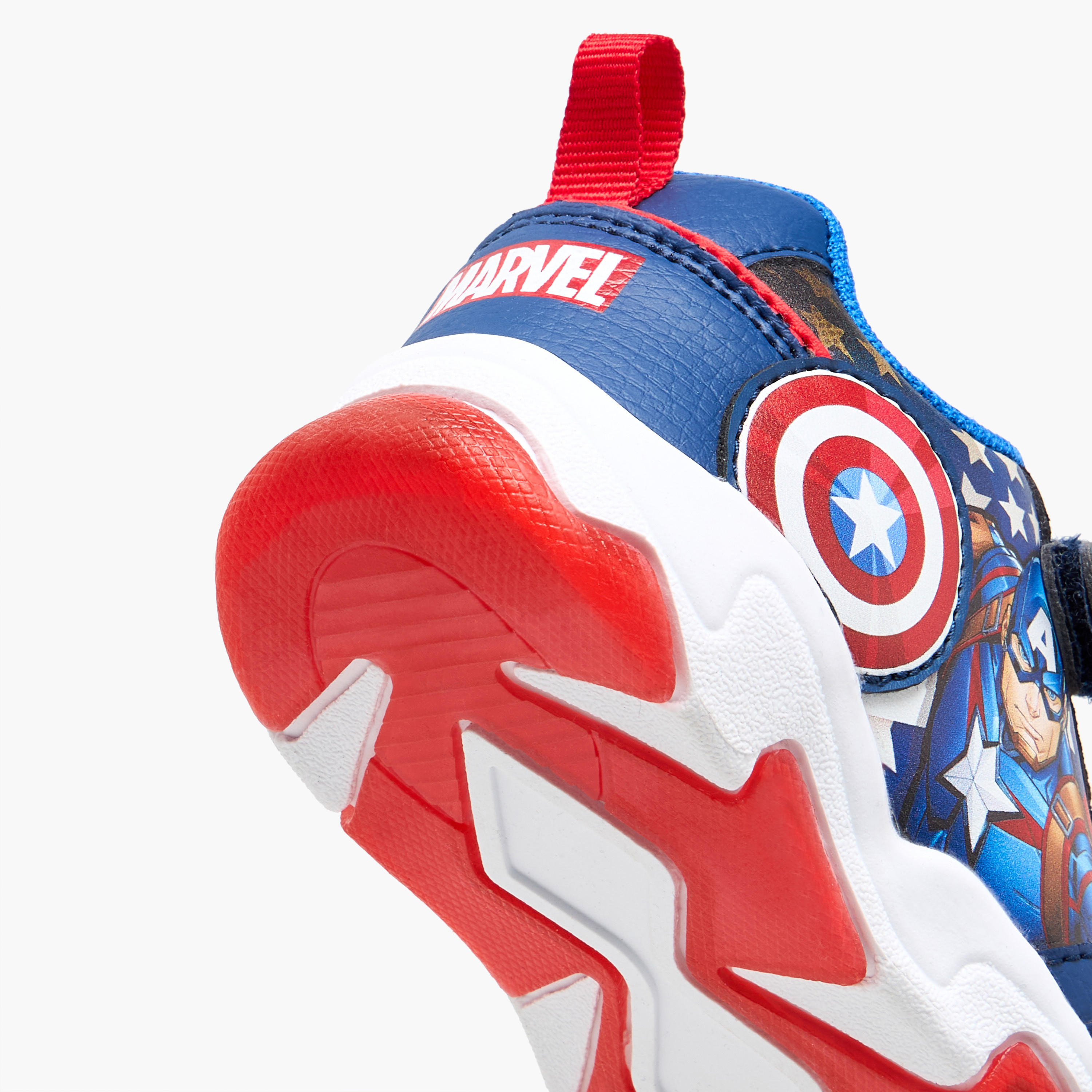Marvel Boys Avengers Print Hook & Loop Light-Up Sneakers-boys-shoes-sneakers-image-5