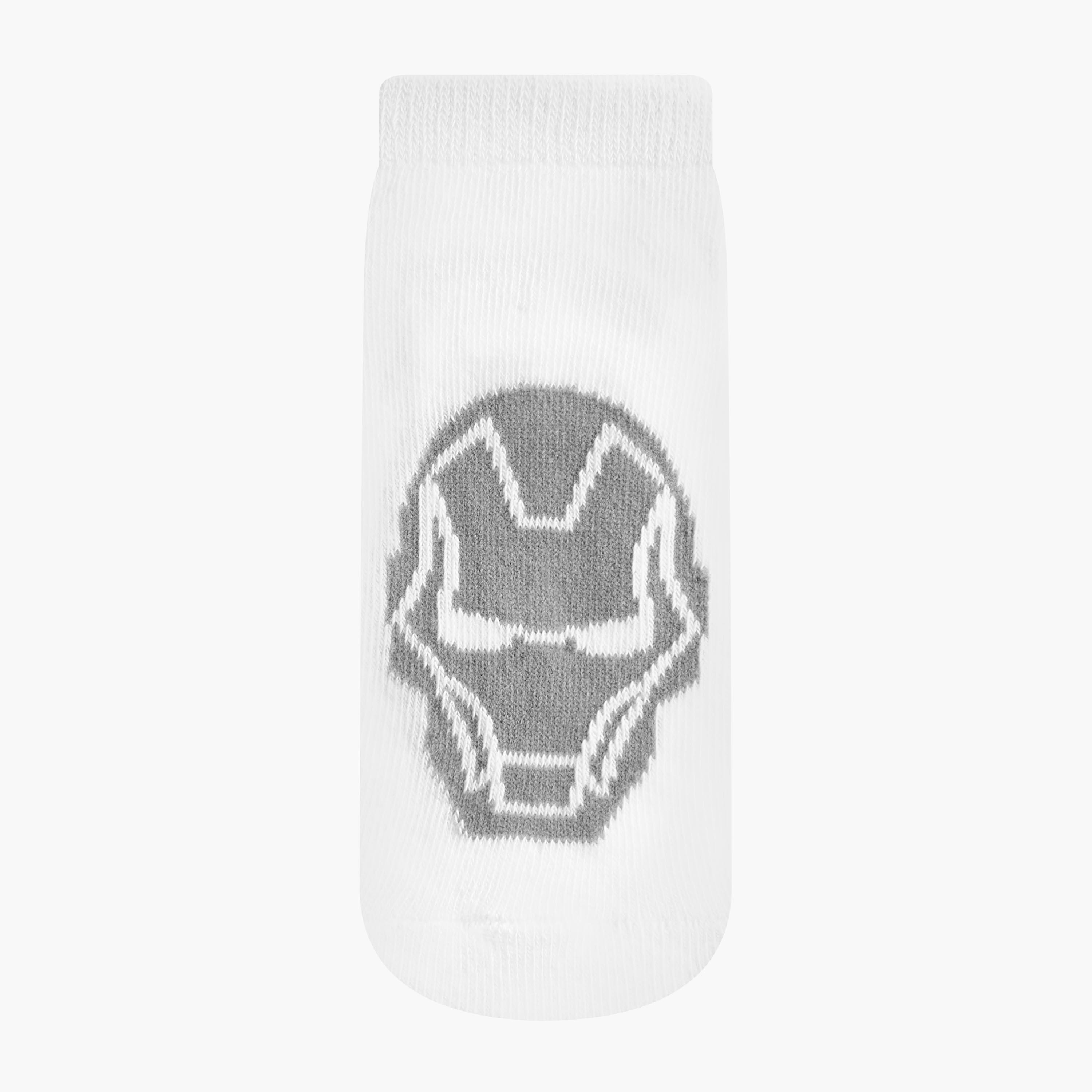Avengers Print Ankle Length Socks - Set of 3-boys-accessories-socks-image-2