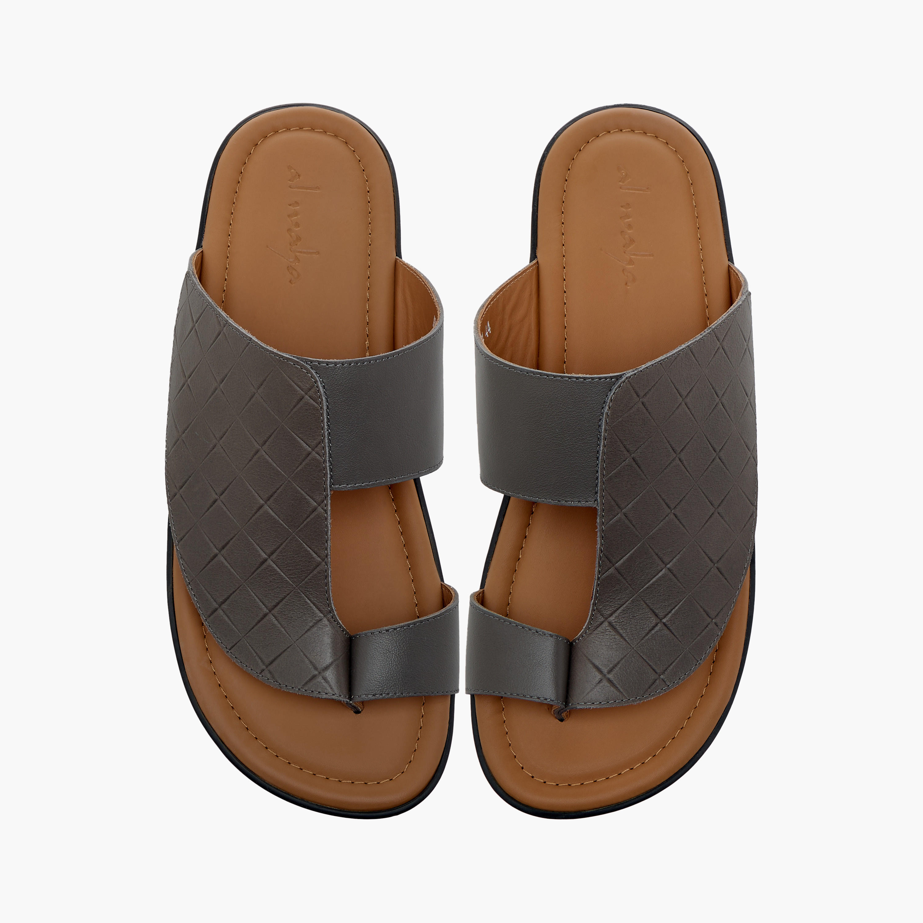 صندل عربي سهل الارتداء بارز الملمس بتفاصيل حلقة إصبع من الواحة-men-shoes-sandals-image-1