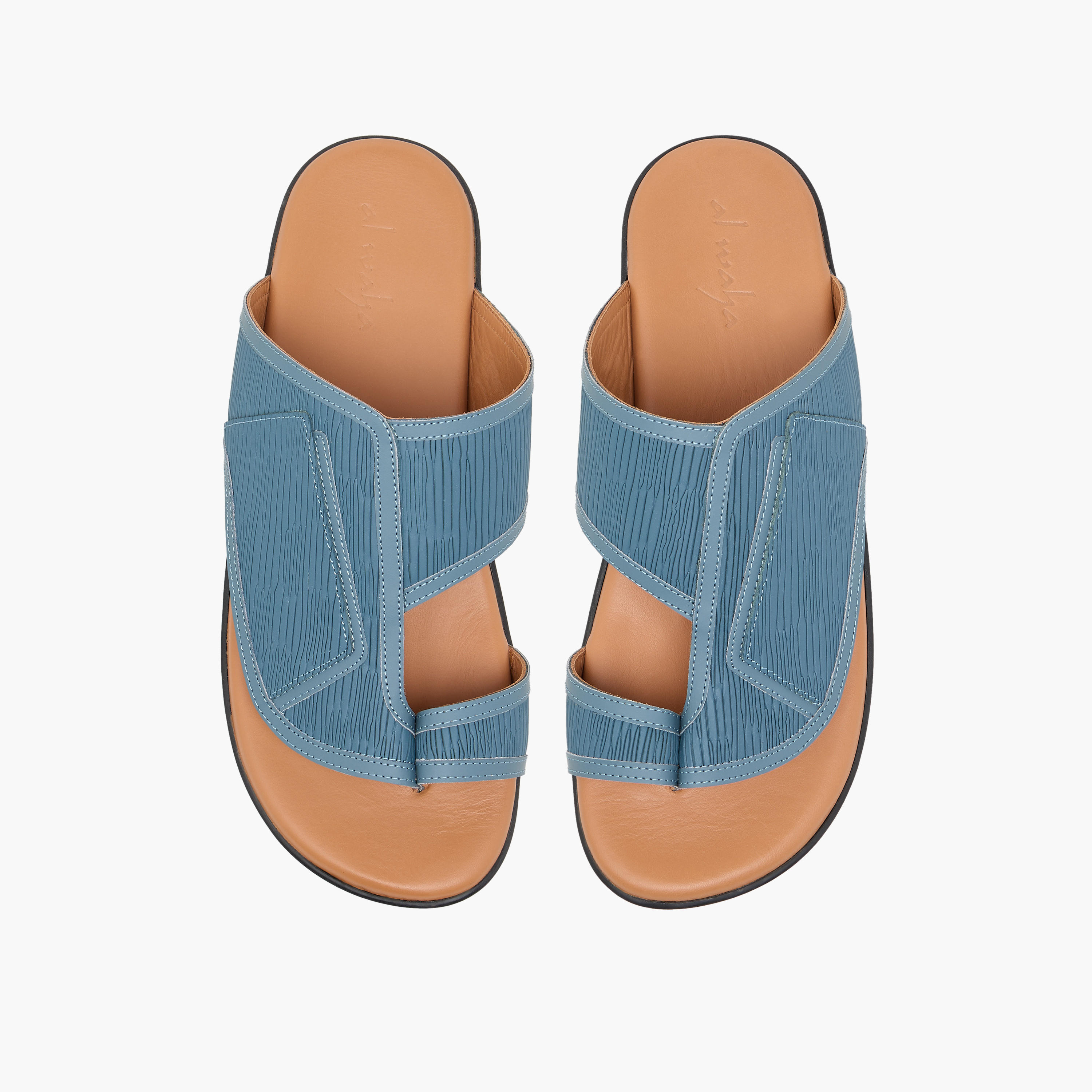 Al Waha Men Textured Arabic Sandals-men-shoes-sandals-image-1