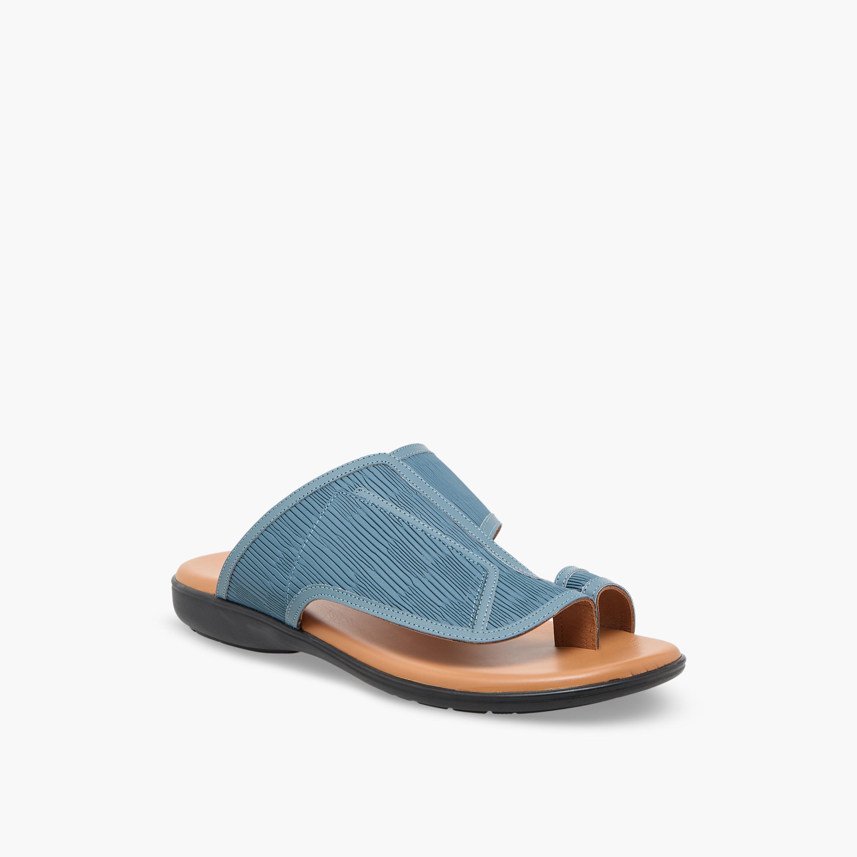 Al Waha Men Textured Arabic Sandals-men-shoes-sandals-image-2