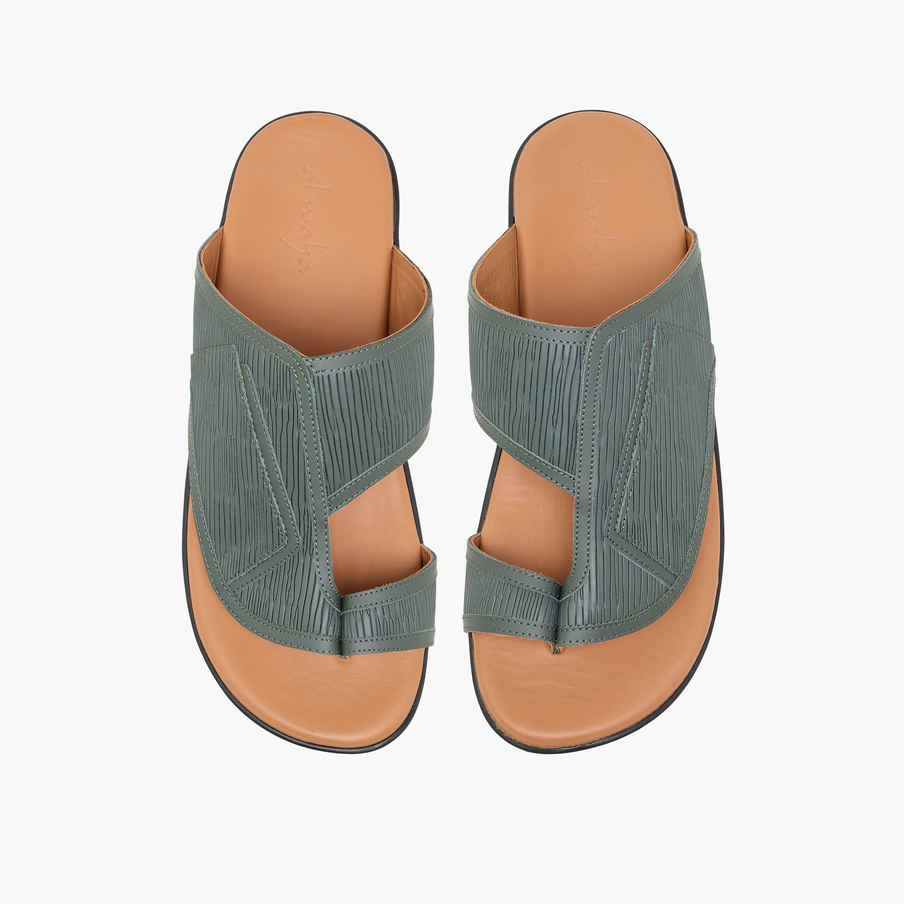 Al Waha Men Textured Arabic Sandals-men-shoes-sandals-image-1