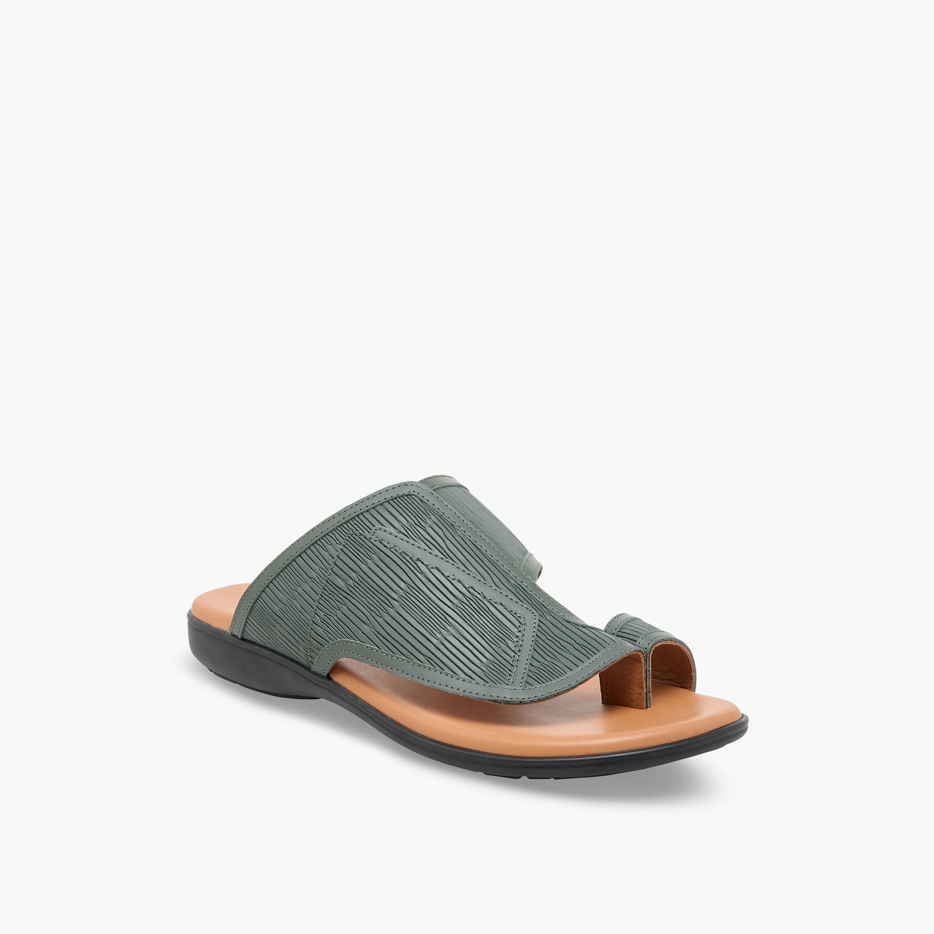 Al Waha Men Textured Arabic Sandals-men-shoes-sandals-image-2