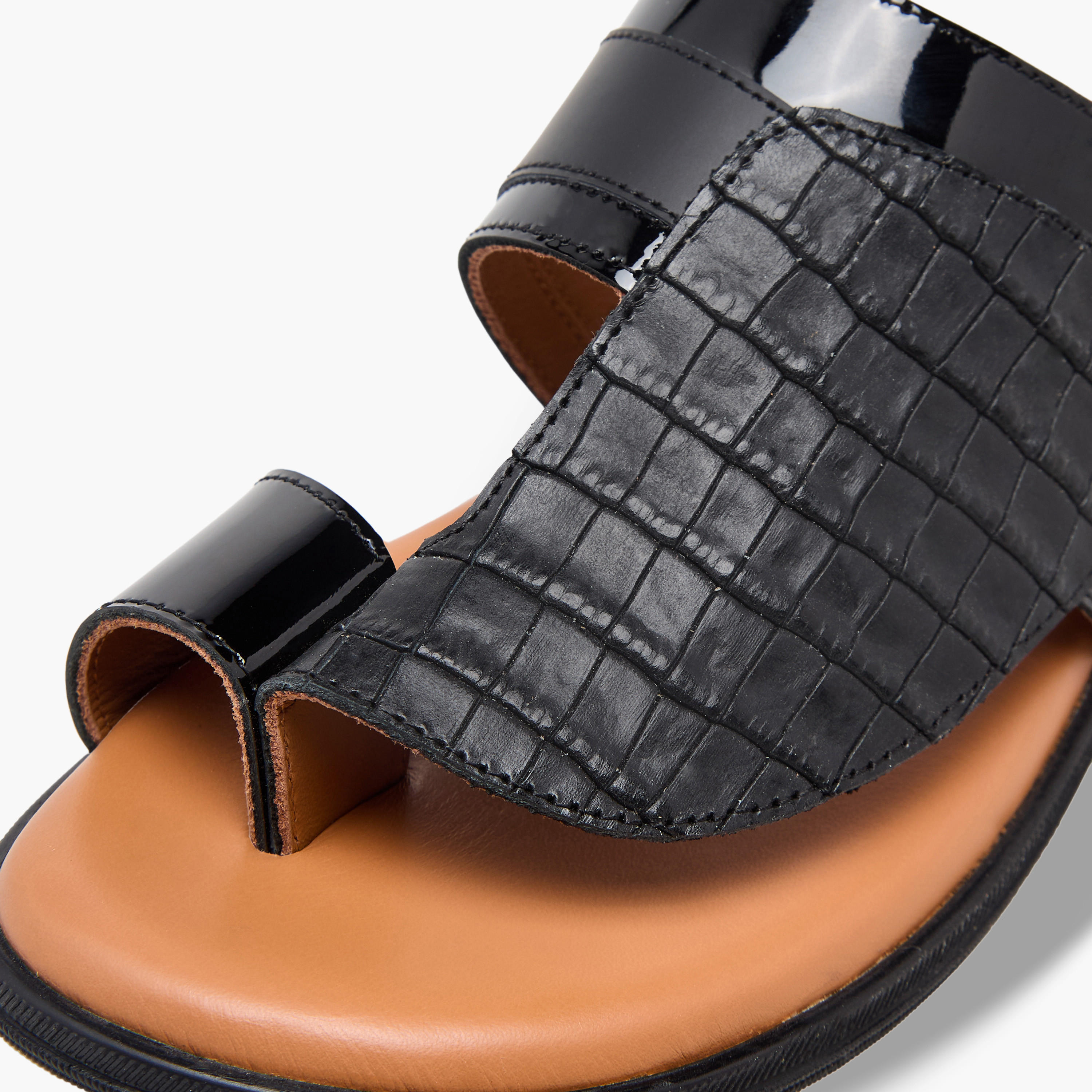 Al Waha Boys Slip-On Leather Arabic Sandals-boys-shoes-sandals-image-6
