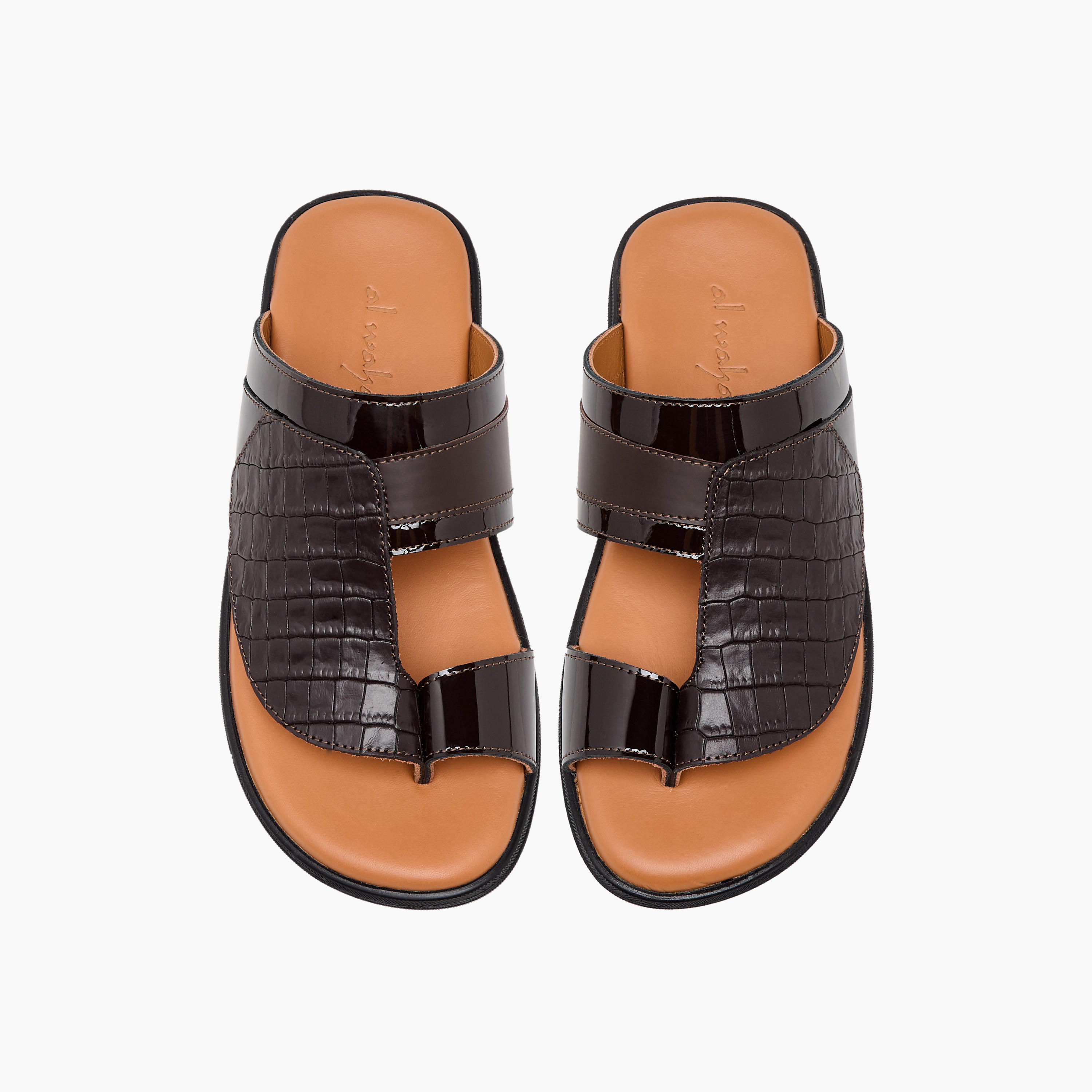 Al Waha Boys Slip-On Leather Arabic Sandals-boys-shoes-sandals-image-1