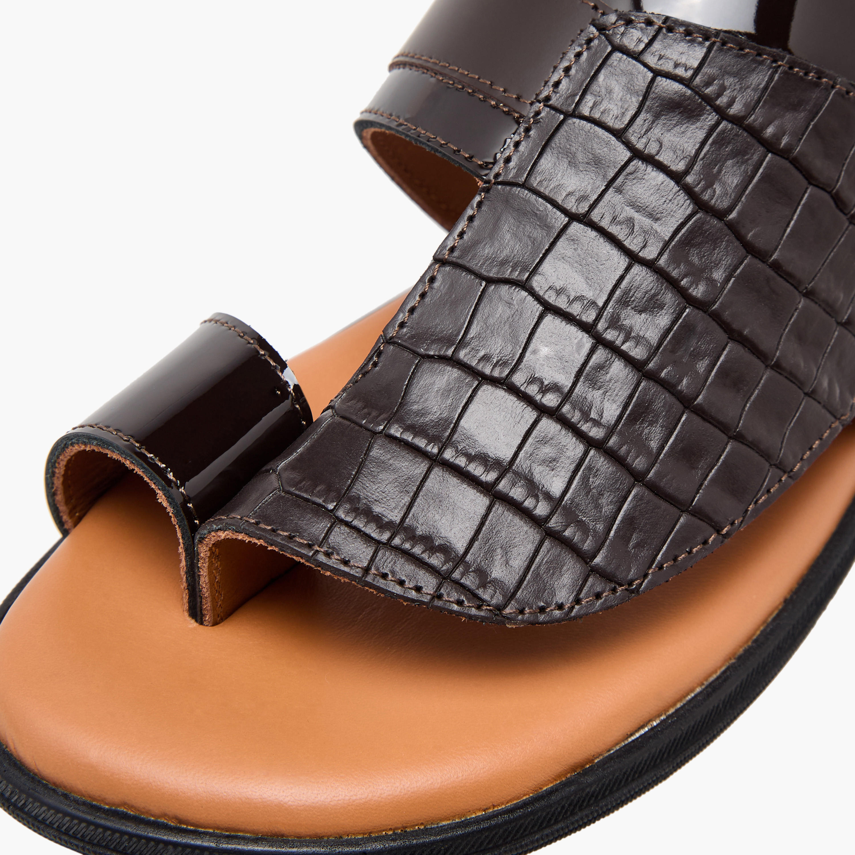 Al Waha Boys Slip-On Leather Arabic Sandals-boys-shoes-sandals-image-6