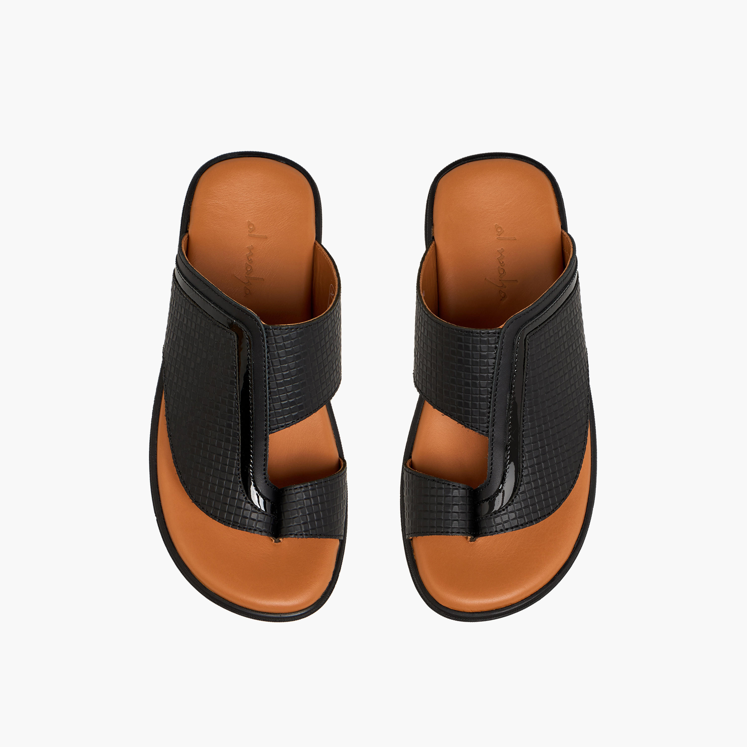 Al Waha Boys Textured Arabic Sandals-boys-shoes-sandals-image-1
