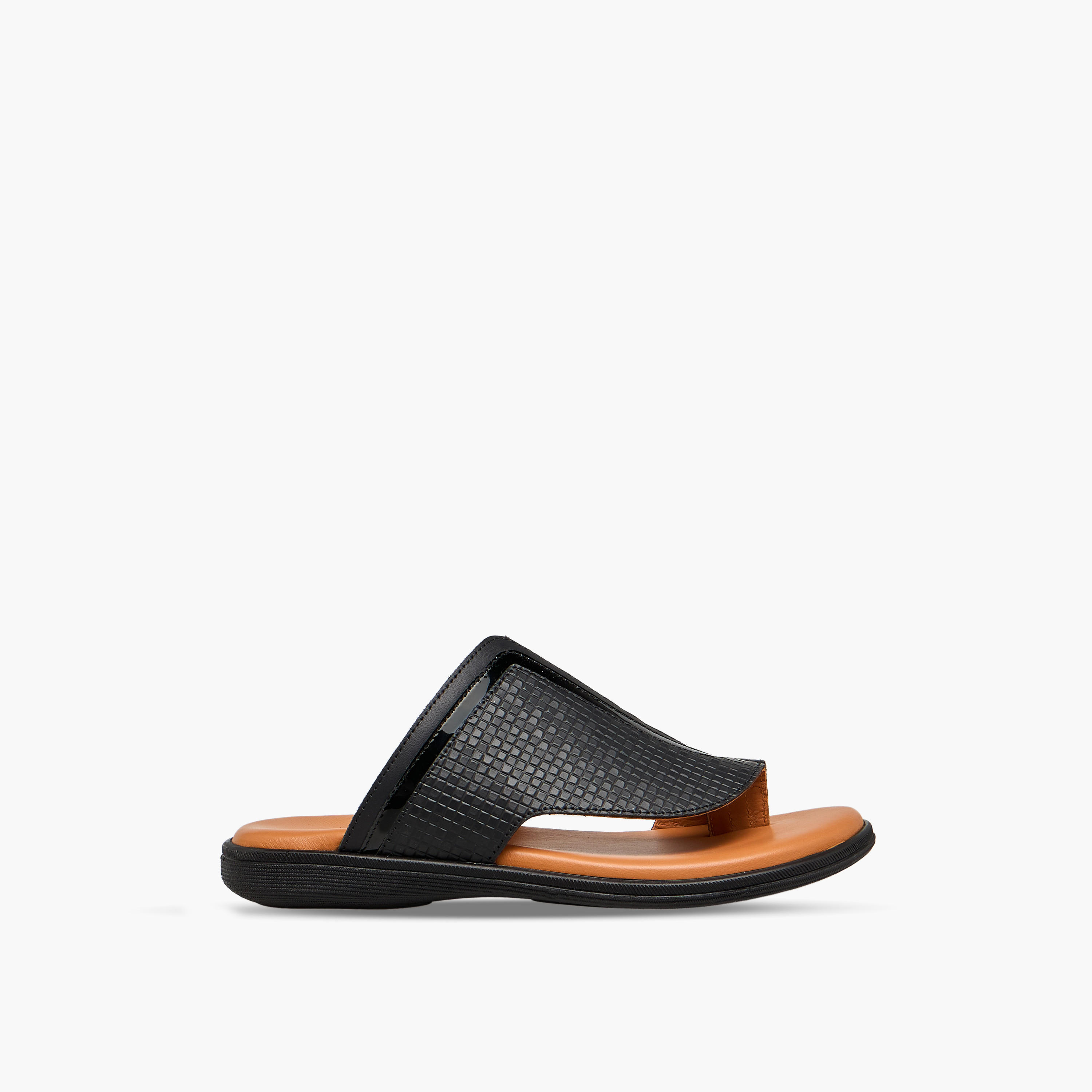 Al Waha Boys Textured Arabic Sandals-boys-shoes-sandals-image-3