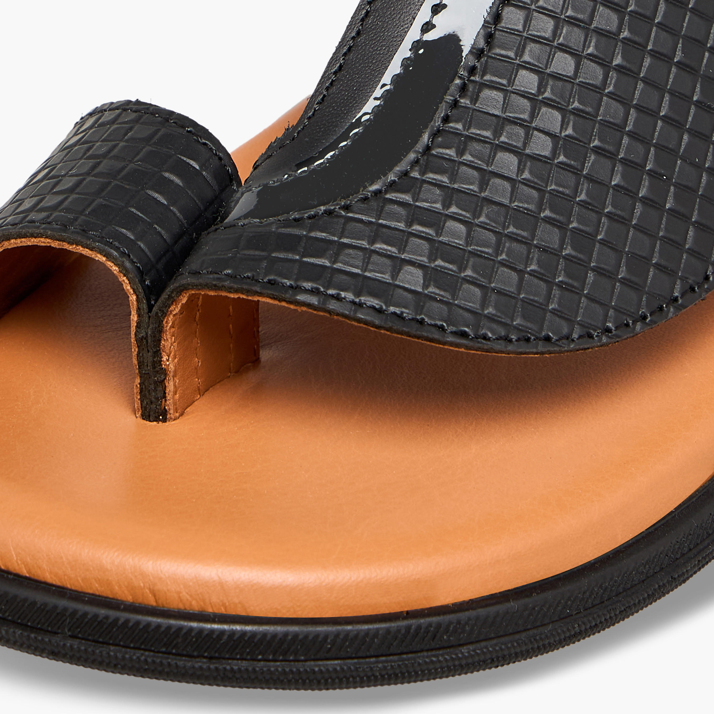 Al Waha Boys Textured Arabic Sandals-boys-shoes-sandals-image-4