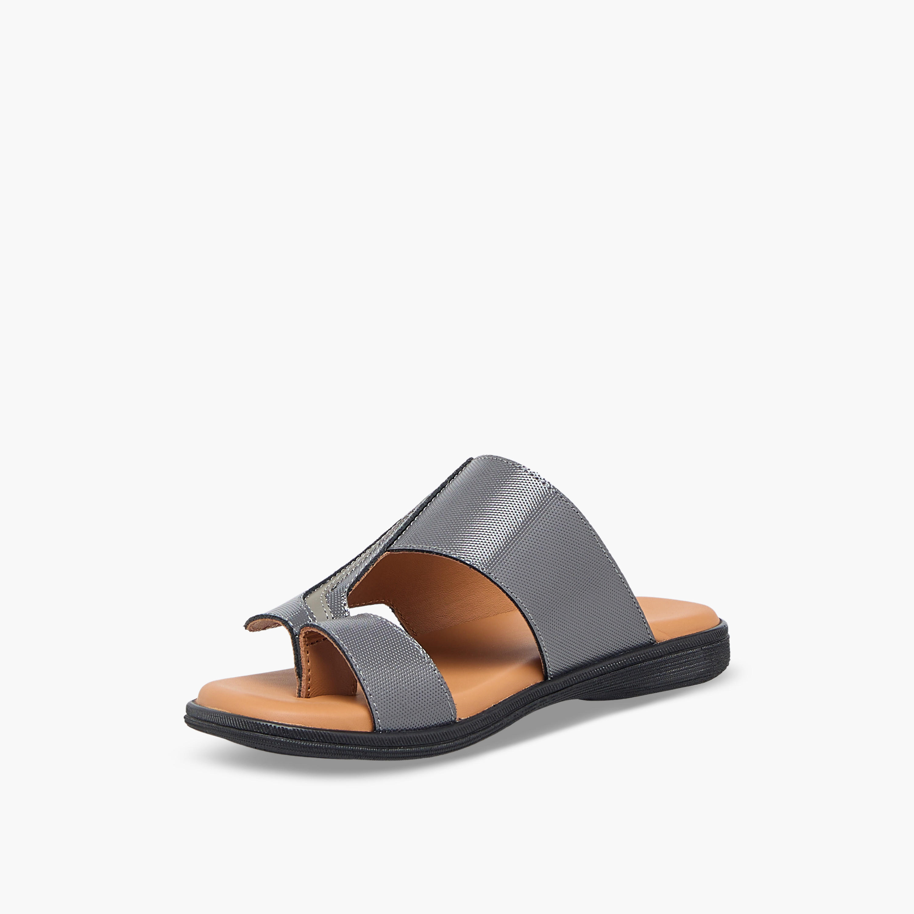 Al Waha Boys Slip-On Leather Arabic Sandals-boys-shoes-sandals-image-4