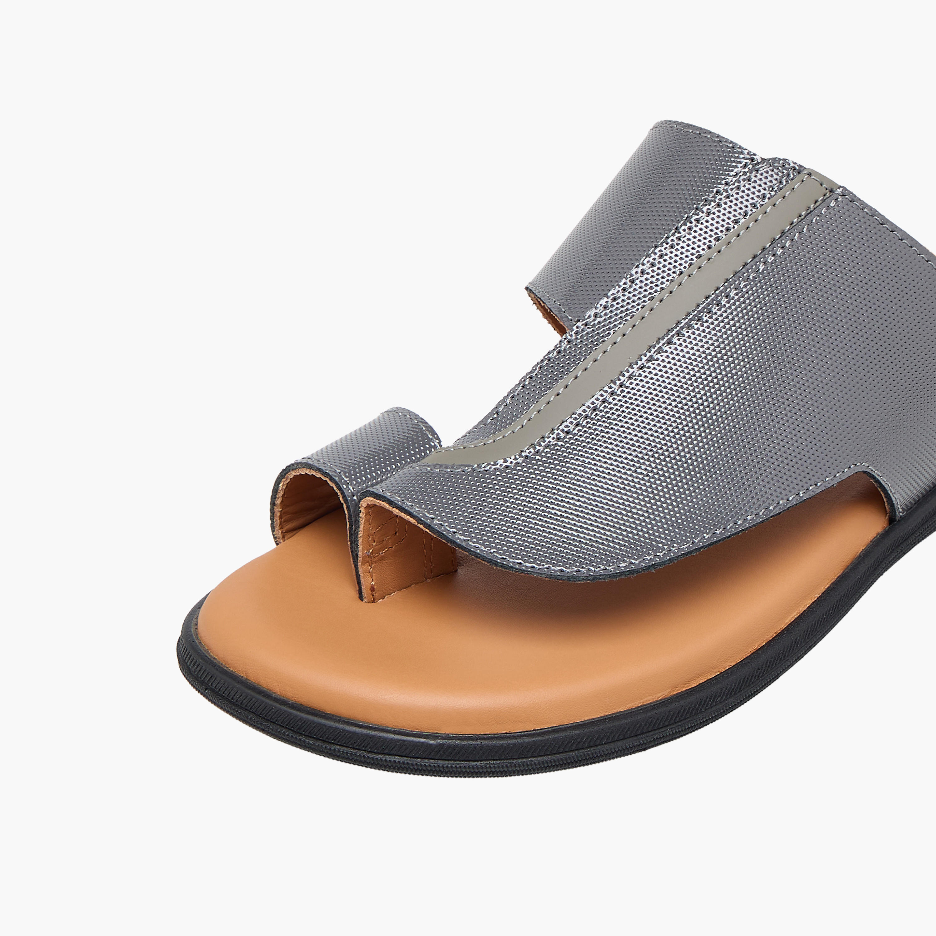 Al Waha Boys Slip-On Leather Arabic Sandals-boys-shoes-sandals-image-7
