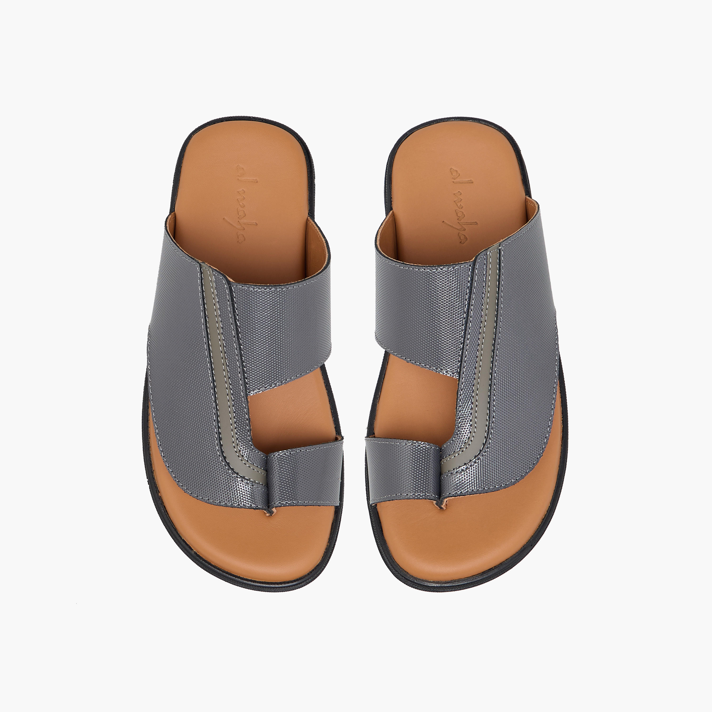 Al Waha Boys Slip-On Leather Arabic Sandals-boys-shoes-sandals-image-1