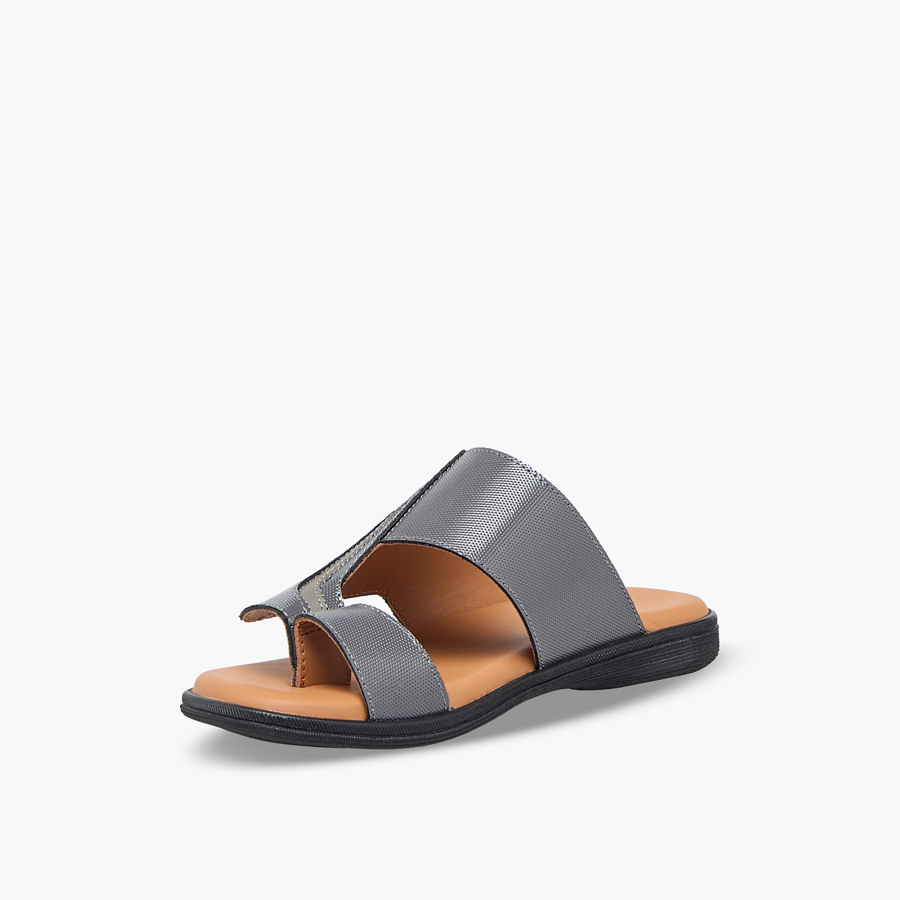Al Waha Boys Slip-On Leather Arabic Sandals-boys-shoes-sandals-image-4