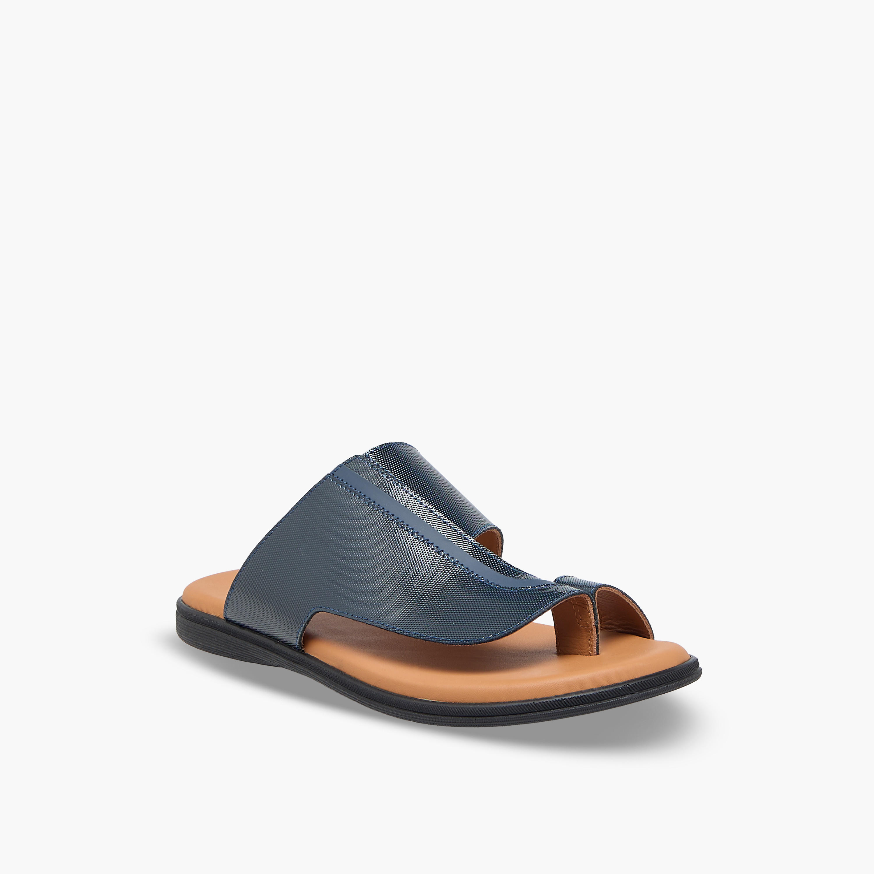 Al Waha Boys Slip-On Leather Arabic Sandals-boys-shoes-sandals-image-2