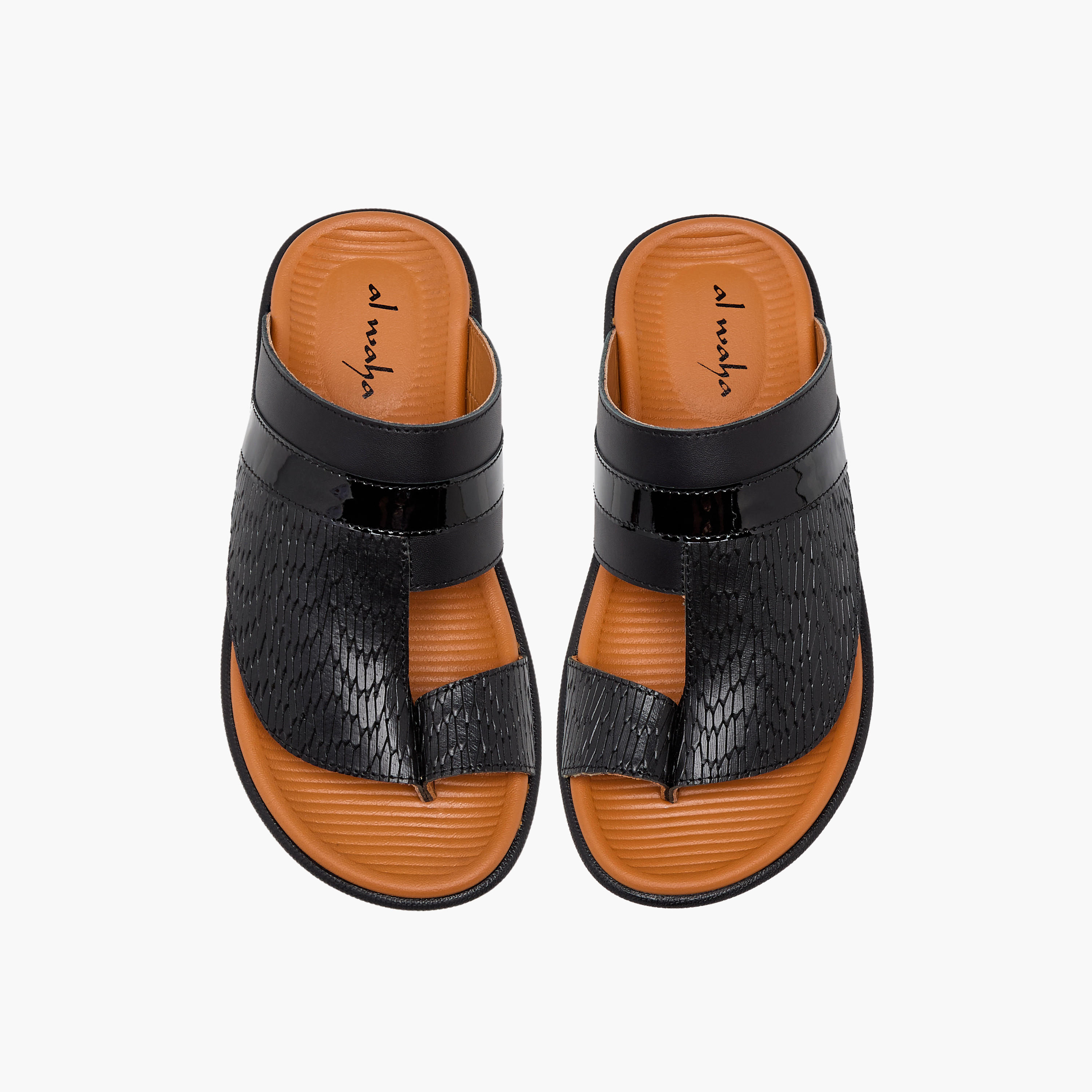 Al Waha Boys Slip-On Leather Arabic Sandals-boys-shoes-sandals-image-1