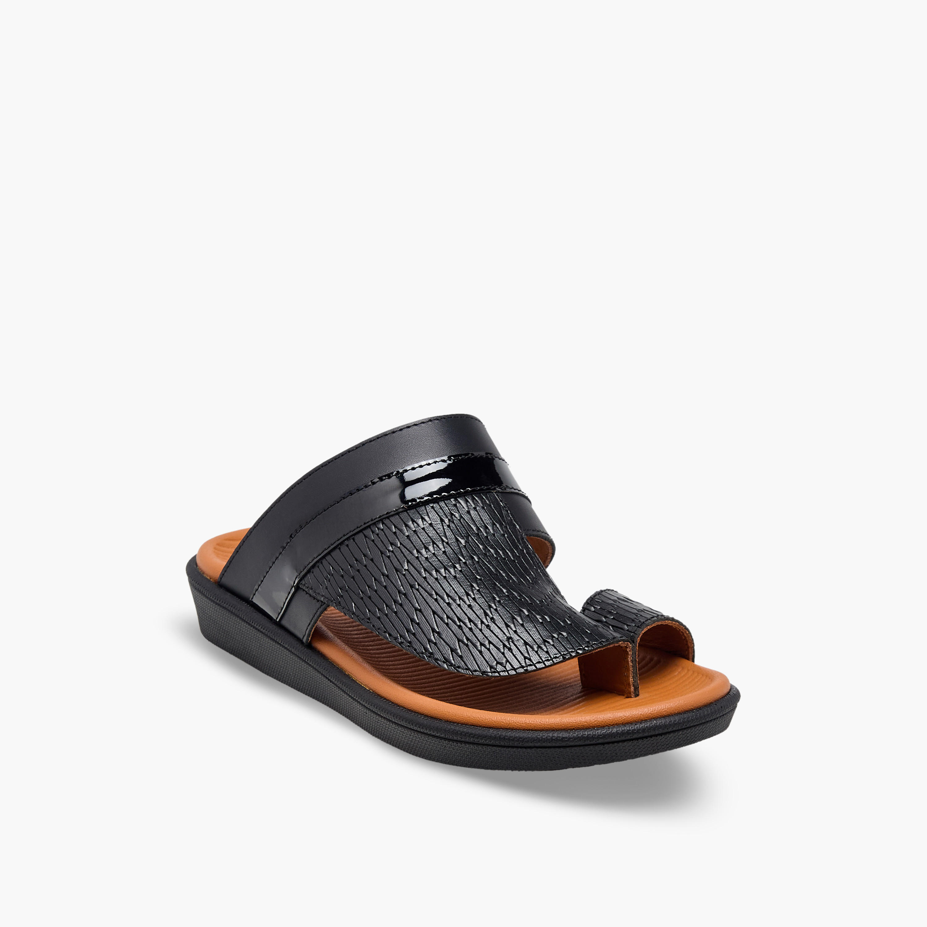Al Waha Boys Slip-On Leather Arabic Sandals-boys-shoes-sandals-image-2