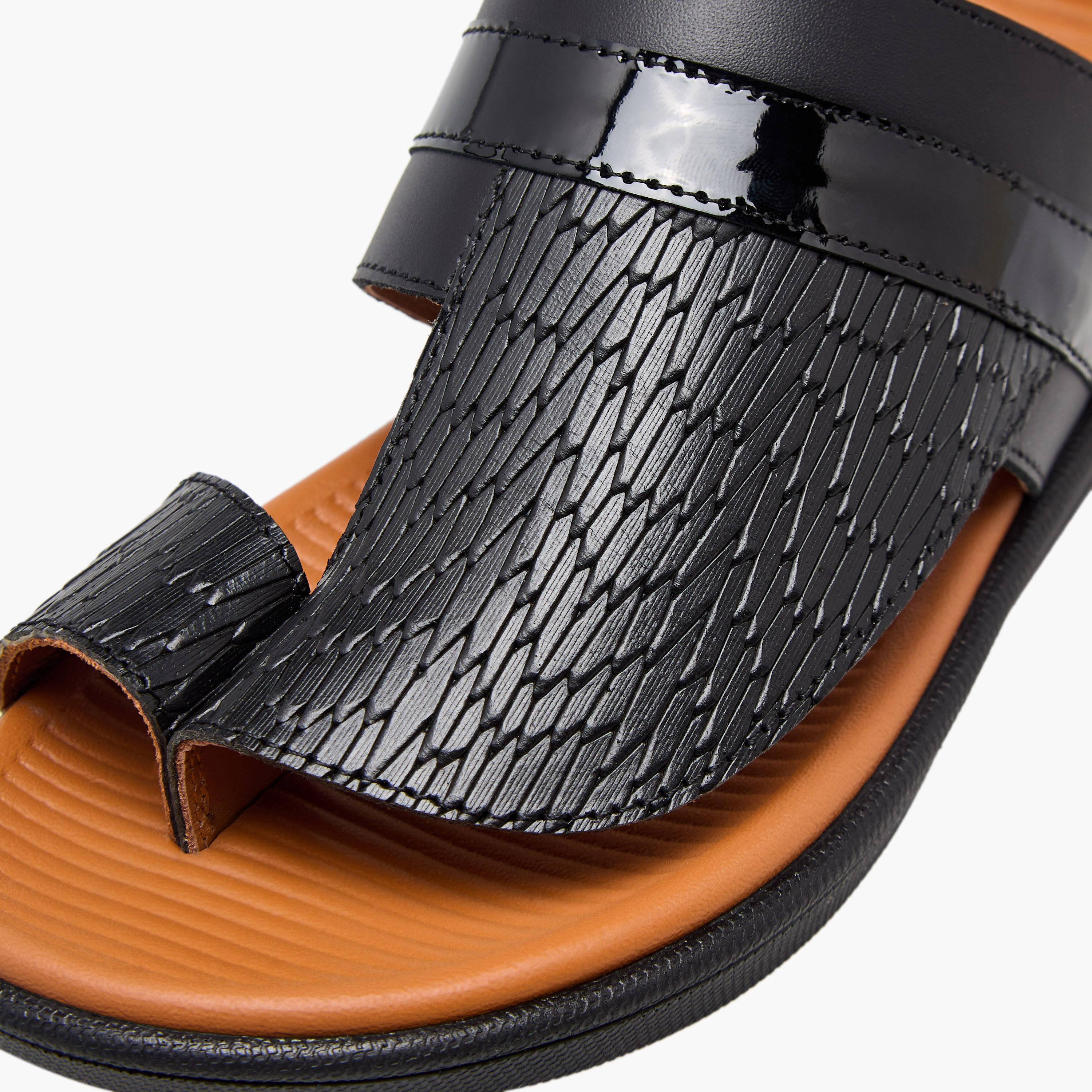 Al Waha Boys Slip-On Leather Arabic Sandals-boys-shoes-sandals-image-6