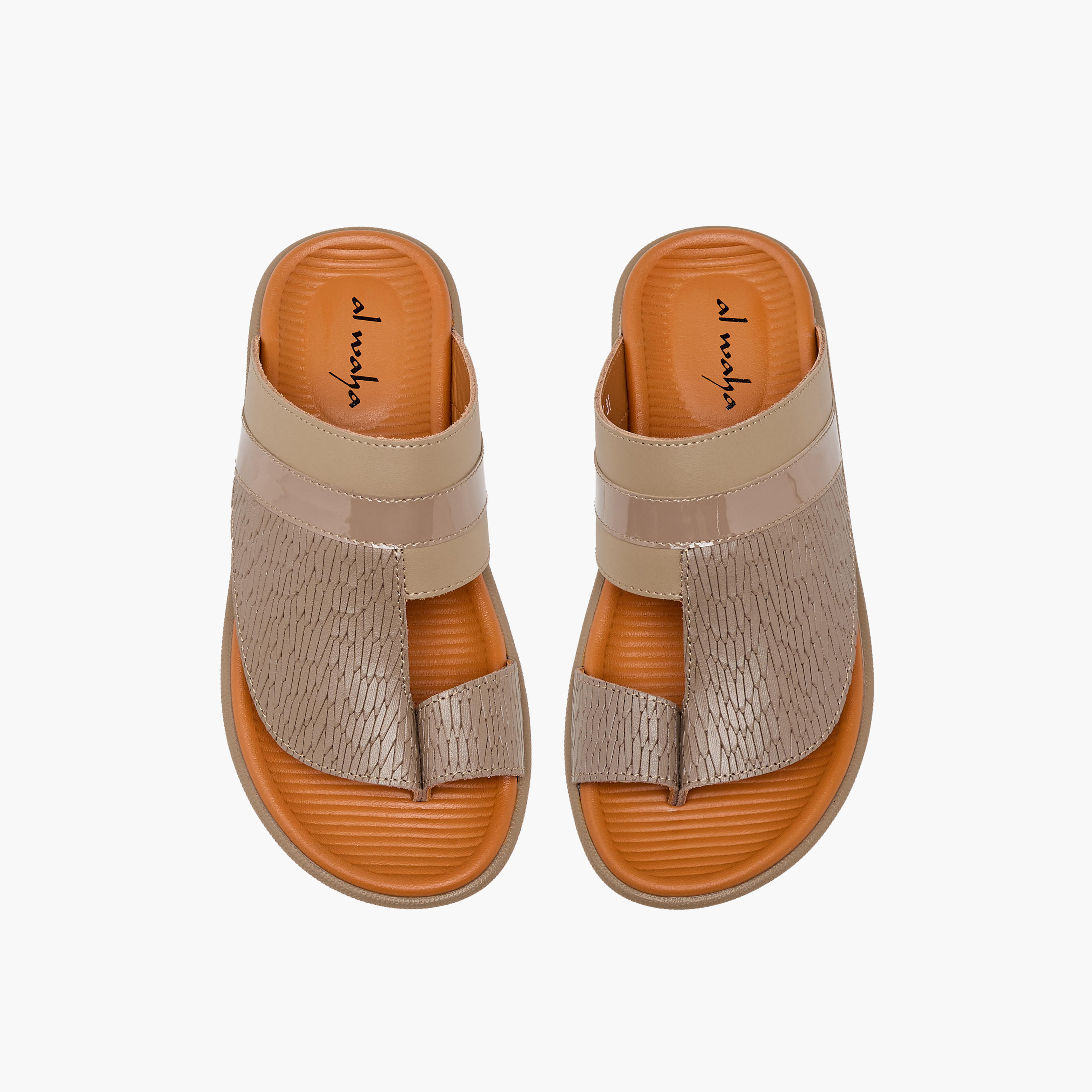 Al Waha Boys Slip-On Leather Arabic Sandals-boys-shoes-sandals-image-1