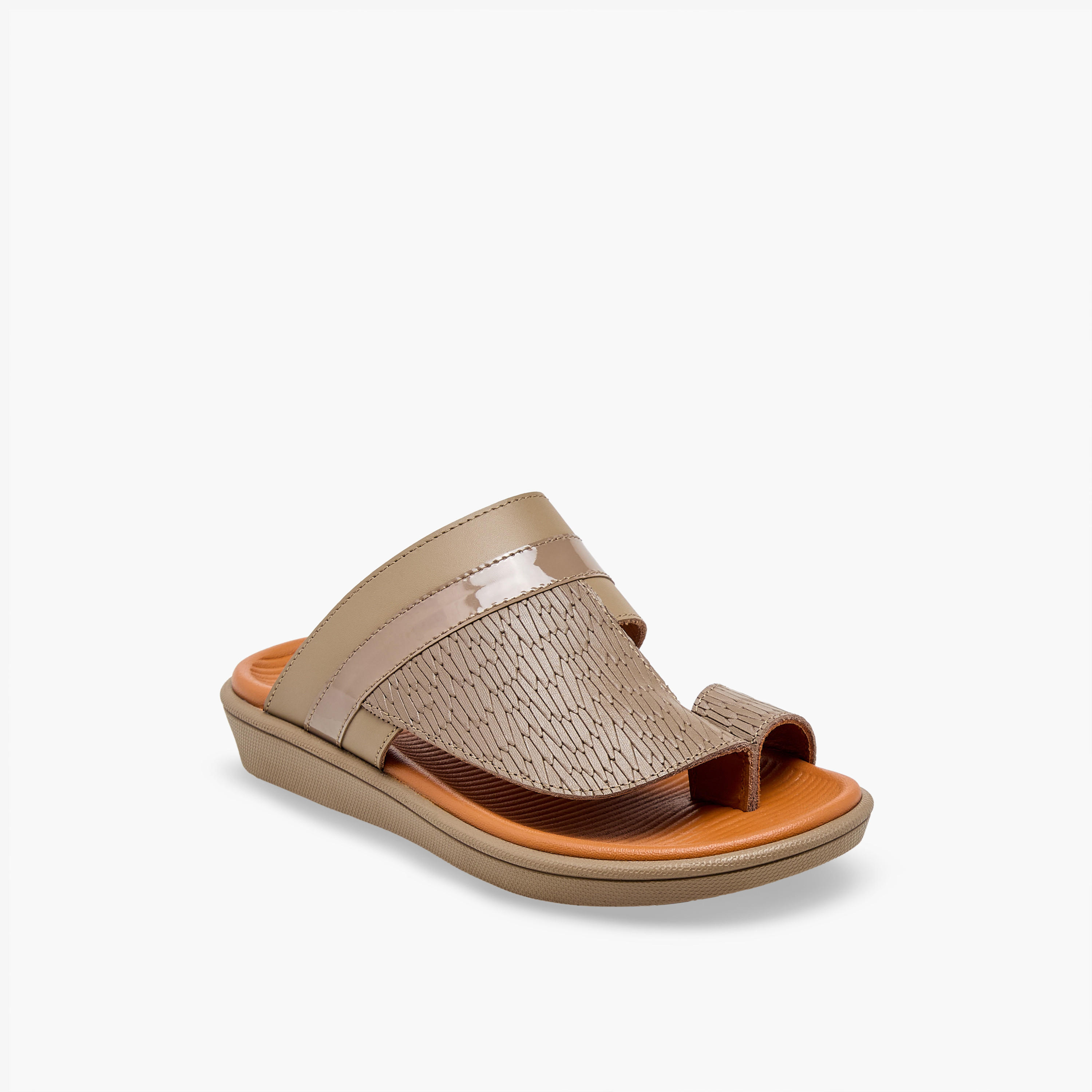Al Waha Boys Slip-On Leather Arabic Sandals-boys-shoes-sandals-image-2
