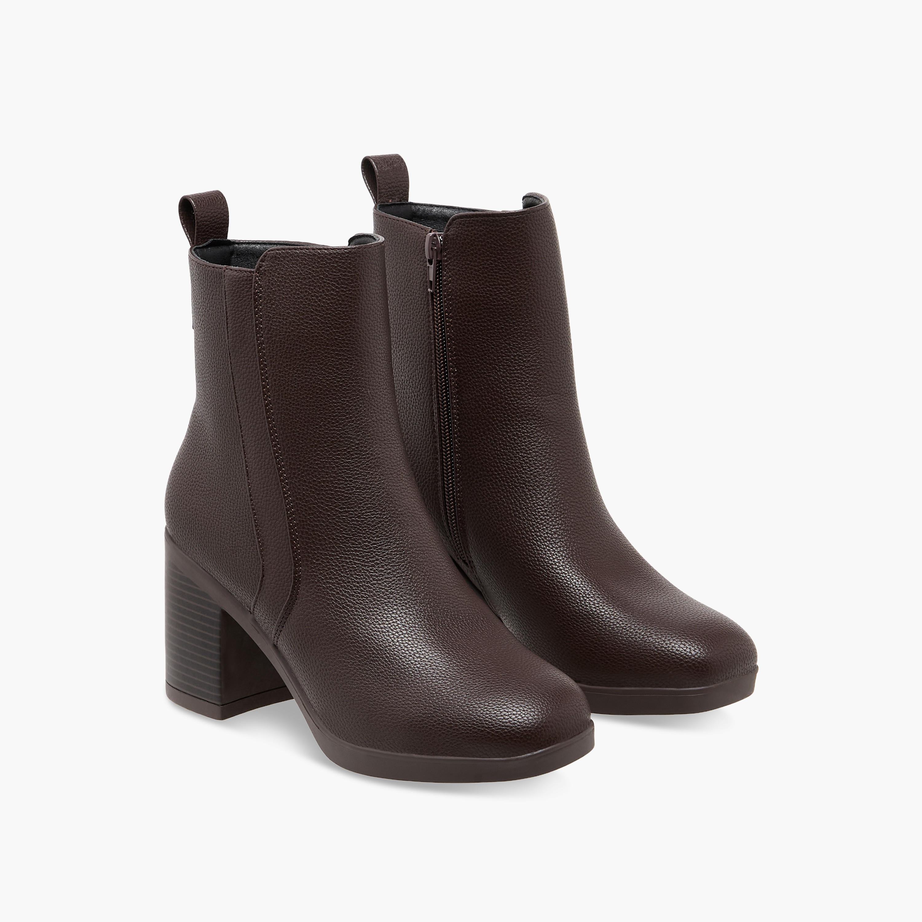 بوت طول الكاحل بكعب سميك للنساء من فلورا بيلا-women-shoes-boots-image-1