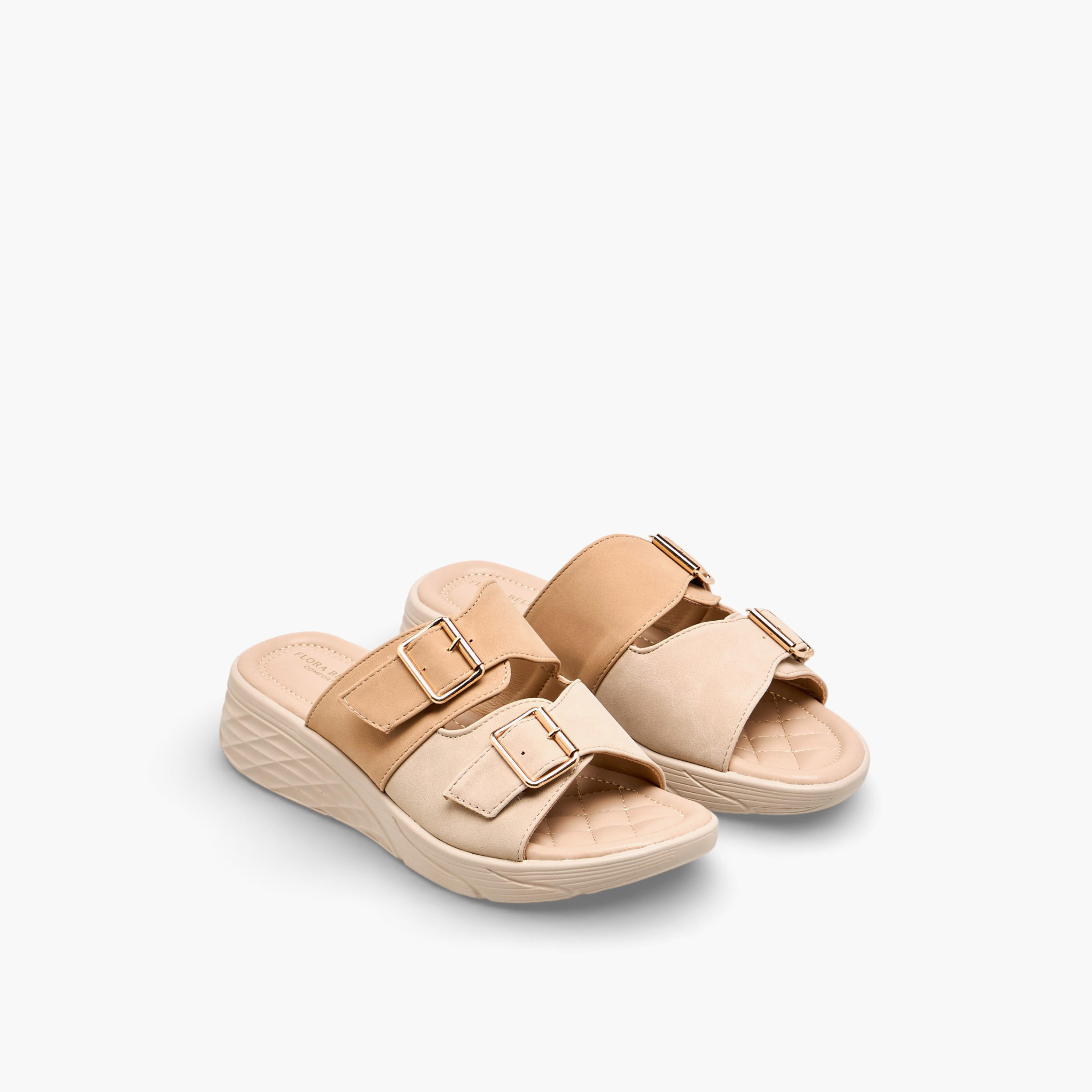 صندل مريح بحزام بإبزيم للنساء من فلورا بيلا-women-shoes-flats-sandals-image-1