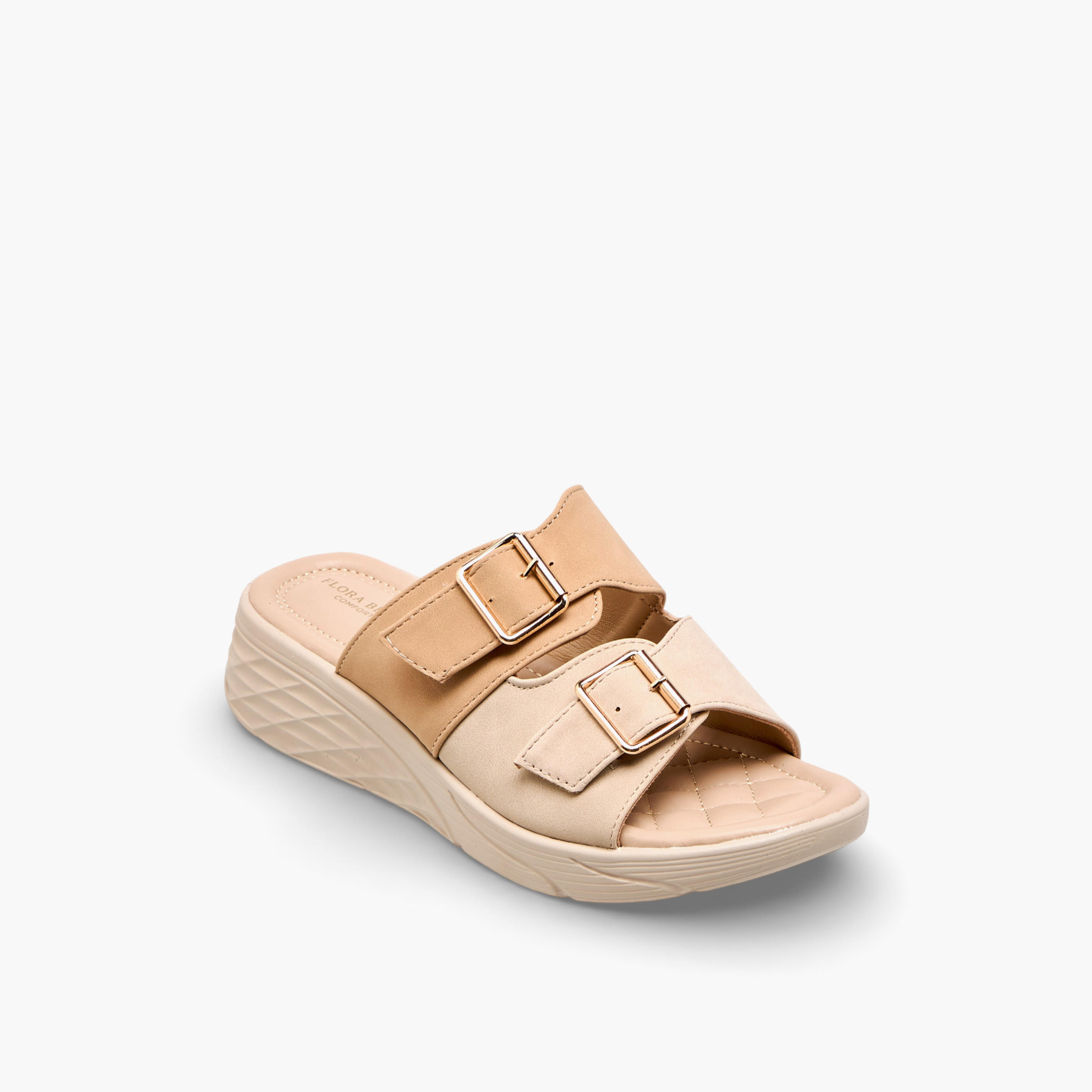 صندل مريح بحزام بإبزيم للنساء من فلورا بيلا-women-shoes-flats-sandals-image-2