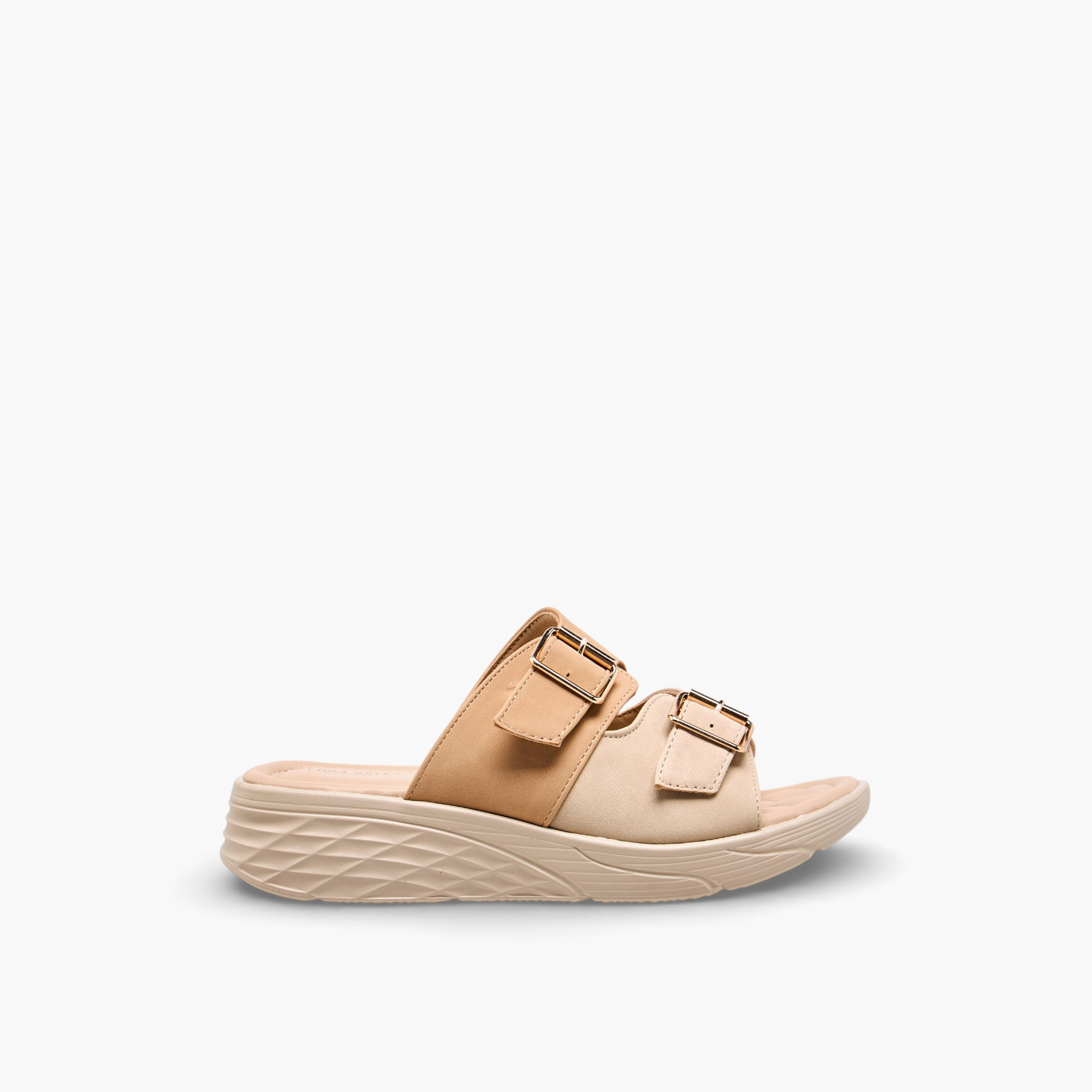 صندل مريح بحزام بإبزيم للنساء من فلورا بيلا-women-shoes-flats-sandals-image-3