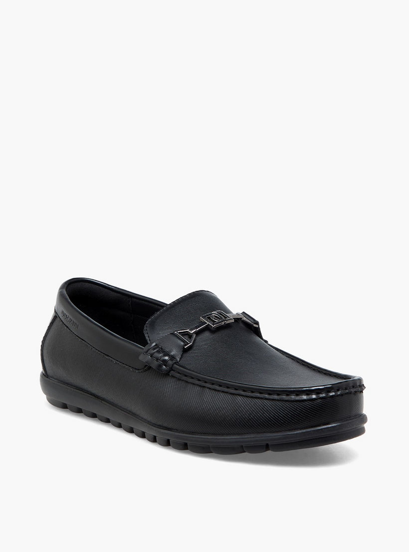 Duchini Men Metallic Accent Slip-On Loafers-men-shoes-formalshoes-image-2