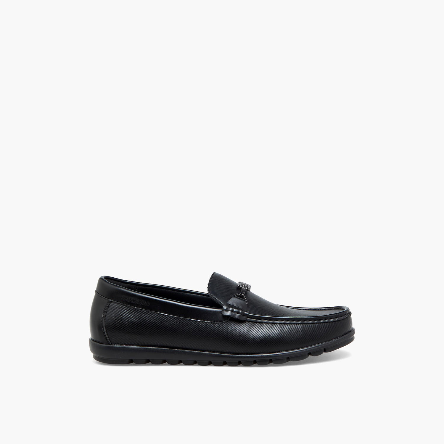 Duchini Men Metallic Accent Slip-On Loafers-men-shoes-formalshoes-image-3