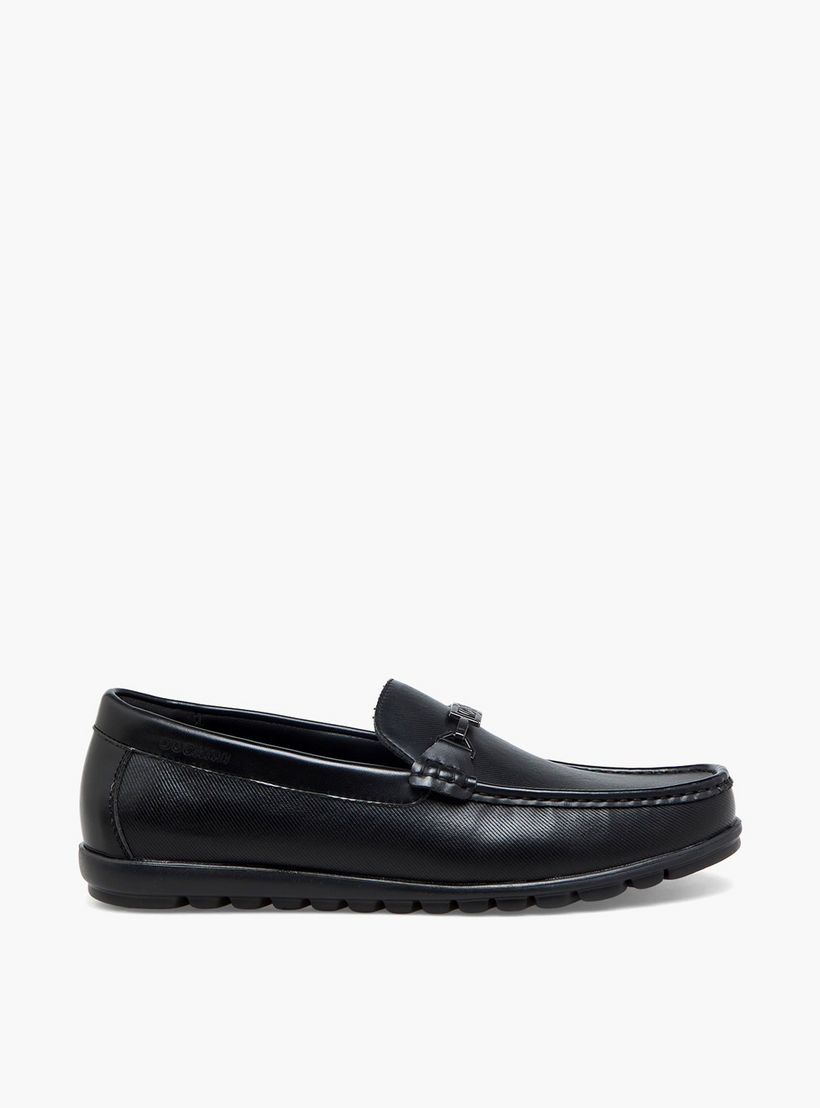 Duchini Men Metallic Accent Slip-On Loafers-men-shoes-formalshoes-image-3