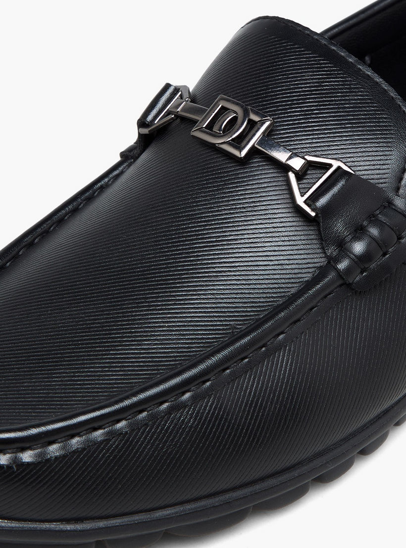 Duchini Men Metallic Accent Slip-On Loafers-men-shoes-formalshoes-image-4