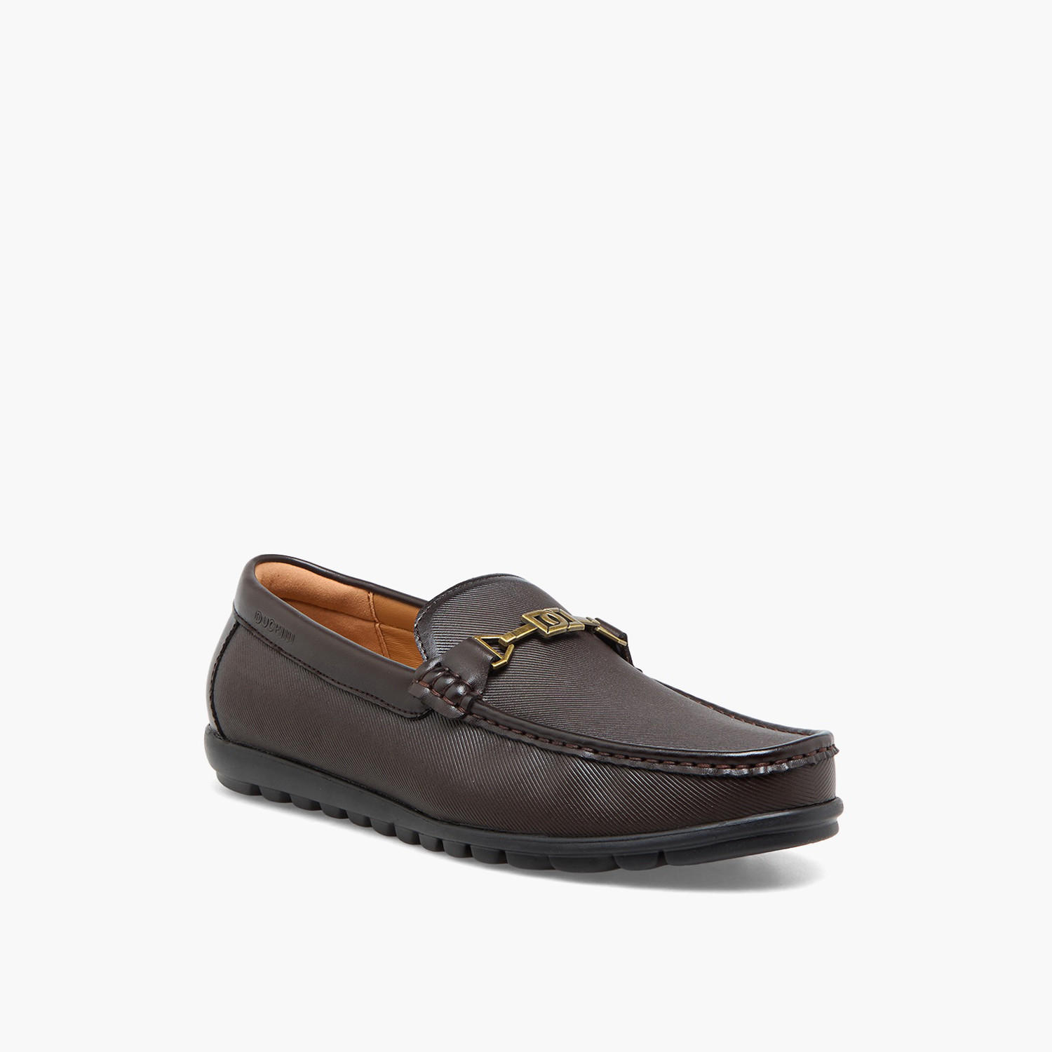 Duchini Men Metallic Accent Slip-On Loafers-men-shoes-formalshoes-image-2