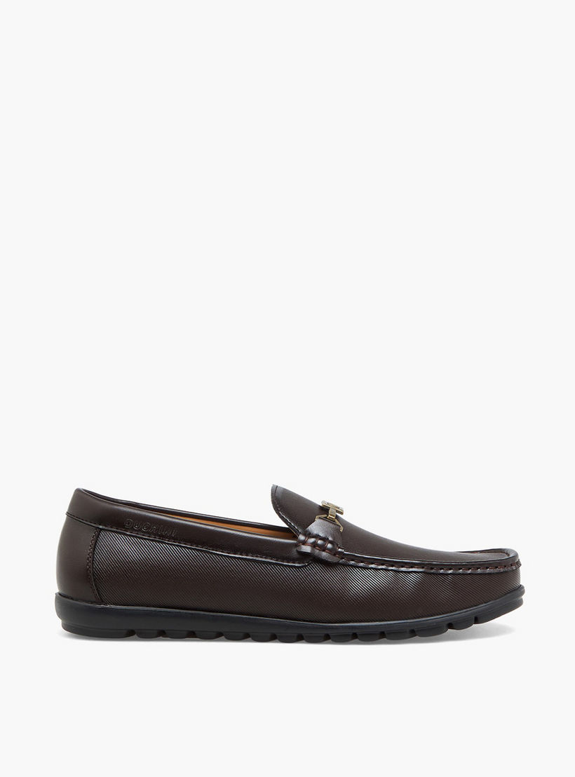Duchini Men Metallic Accent Slip-On Loafers-men-shoes-formalshoes-image-3